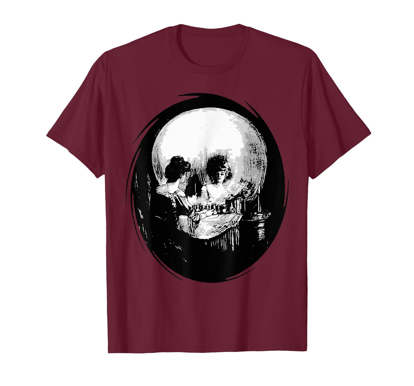 All Is Vanity Cranium Reflection In Mirror Cut Out T-Shirt