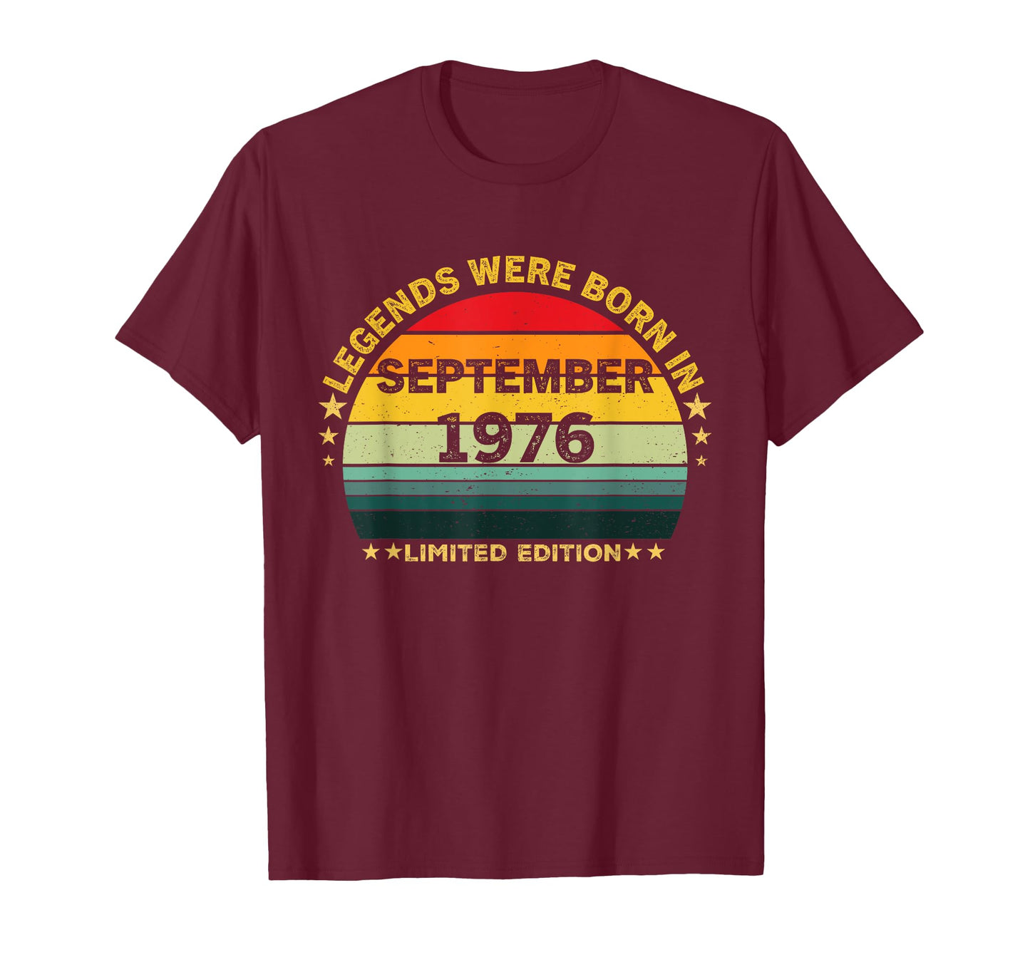 Vintage 49th Birthday Legends Were Born In September 1976 T-Shirt