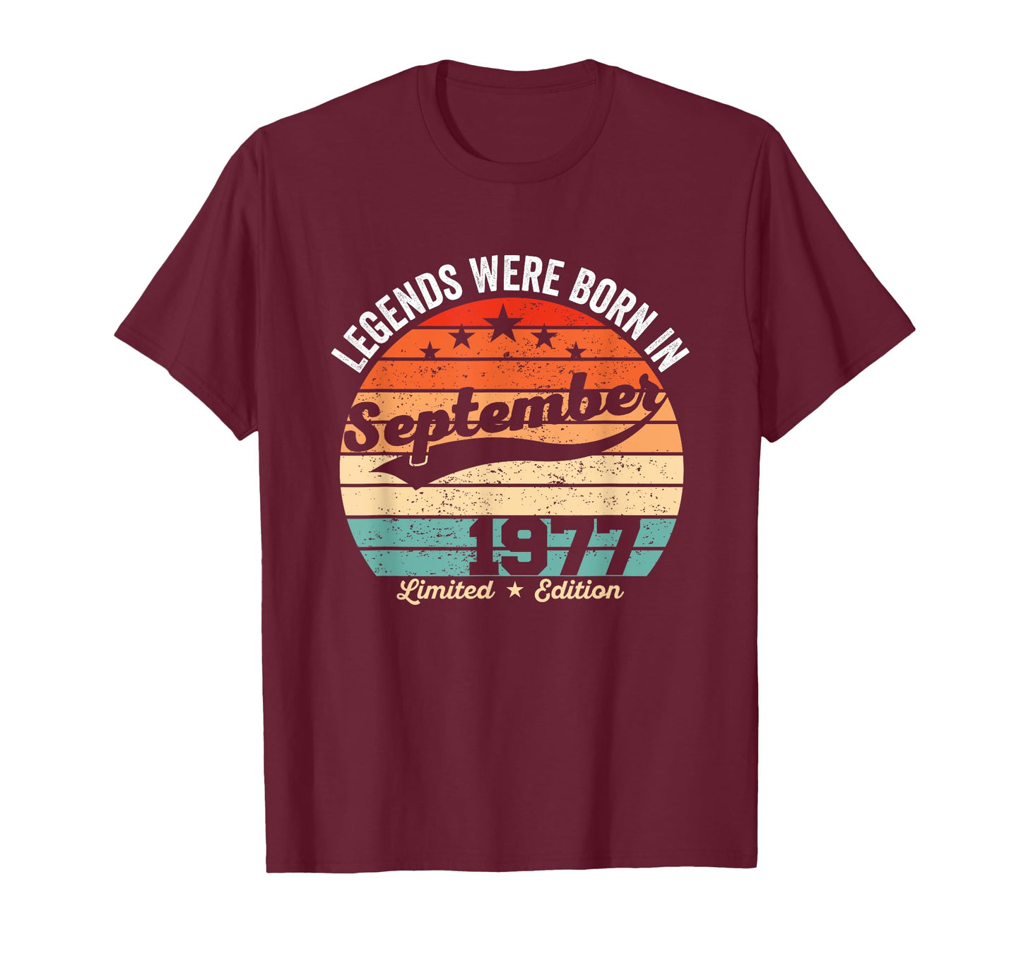 Vintage 48th Birthday Legends Were Born In September 1977 T-Shirt