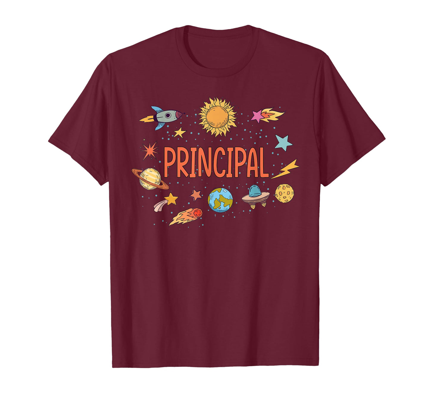 Principal Rocket Blast Off Outer Space Teacher Men Women Kids T-Shirt