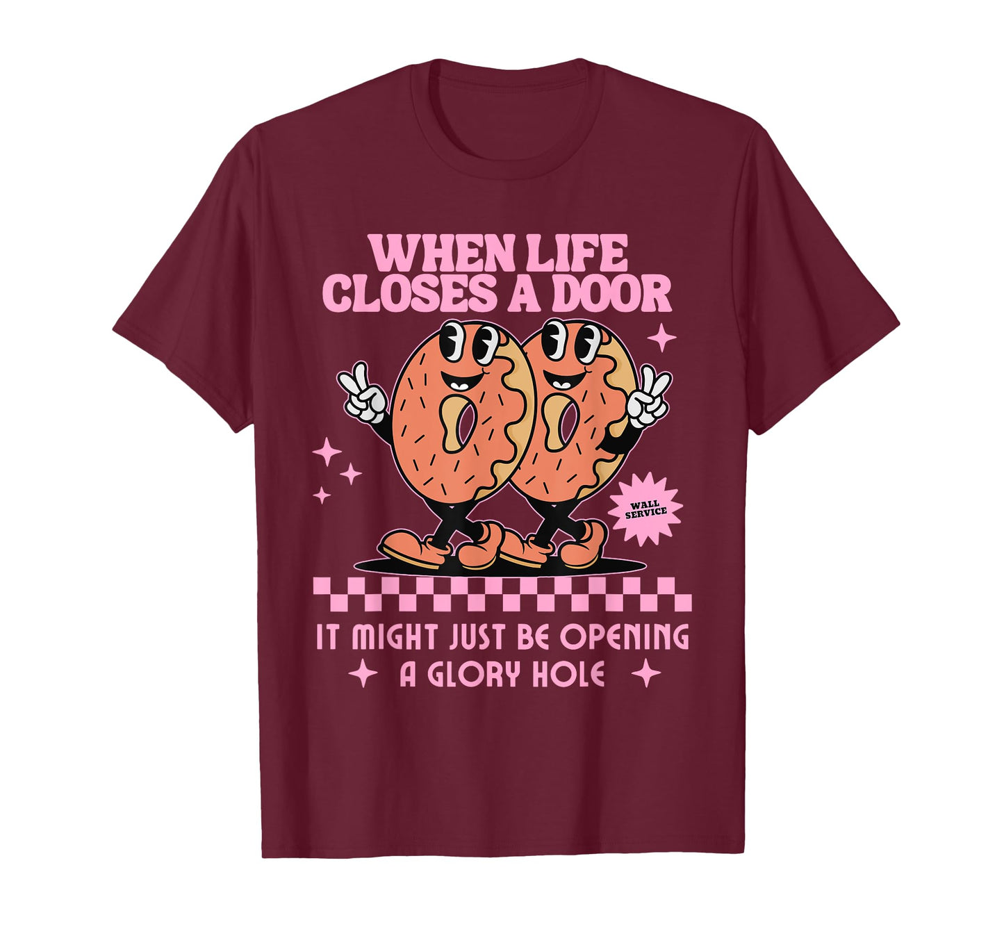 Life Closes A Door Funny Embarrassing Gag Glory Hole Meme T-Shirt
