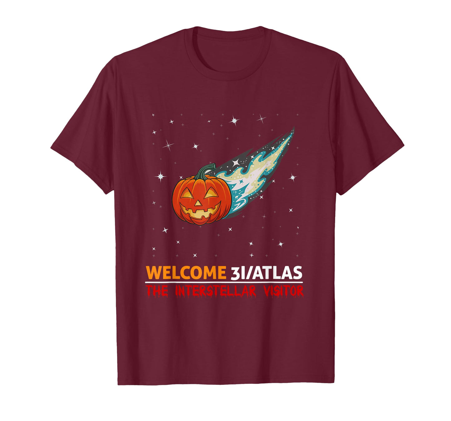 Halloween Pumpkin Comet 3I/Atlas Interstellar Visitor Art T-Shirt