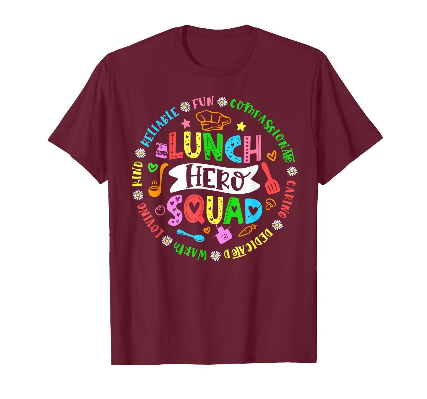 School Lunch Hero Squad Funny Cafeteria Workers T-Shirt