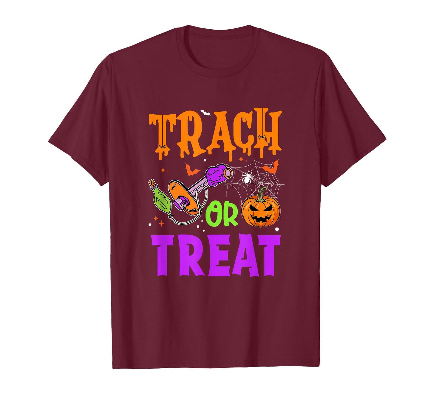 Respiratory Therapist Trach Or Treat Icu Rn Halloween Nurse T-Shirt