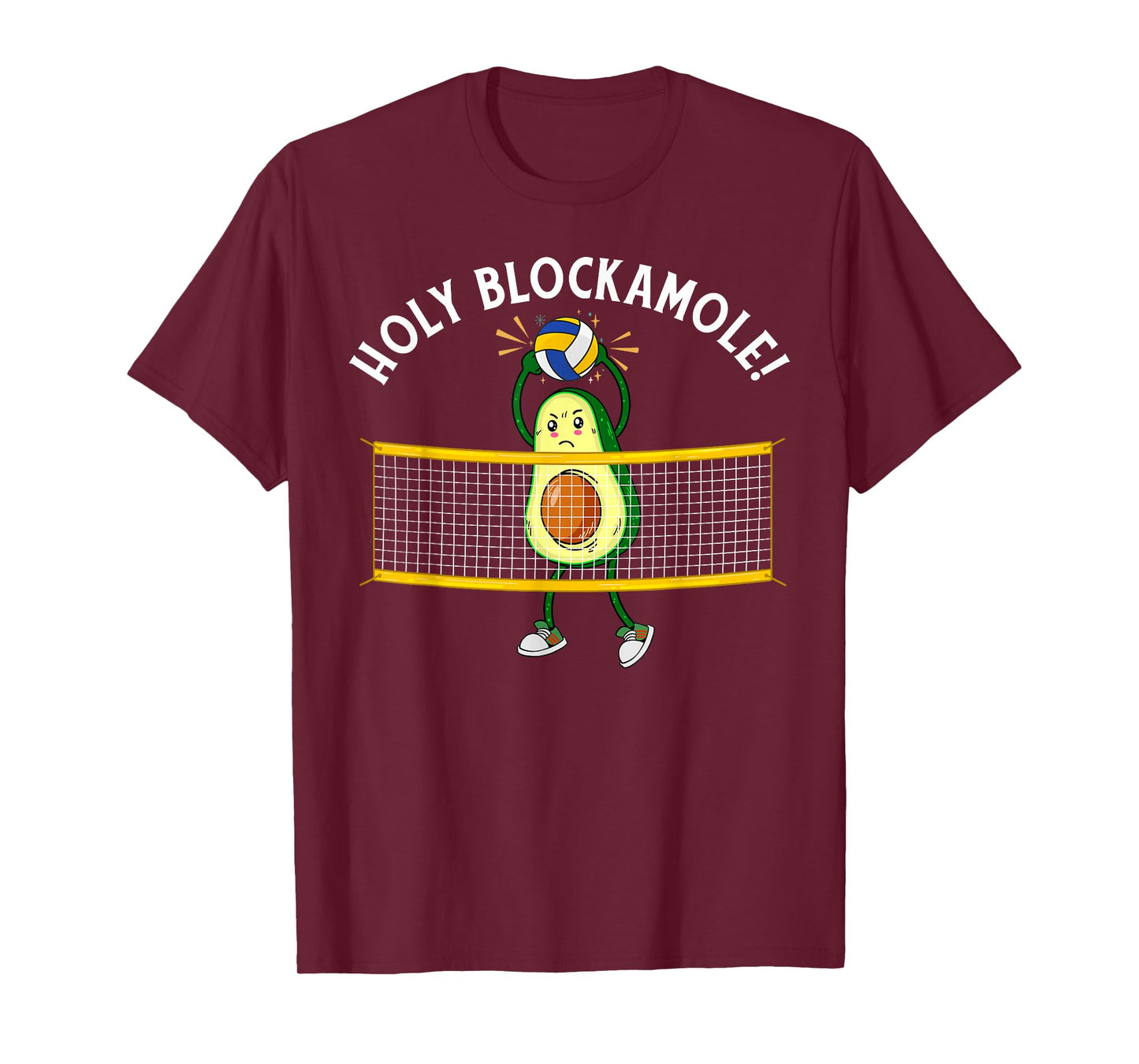 Holy Blockamole Volleyball Cute Funny Avocado Men Women Gift T-Shirt