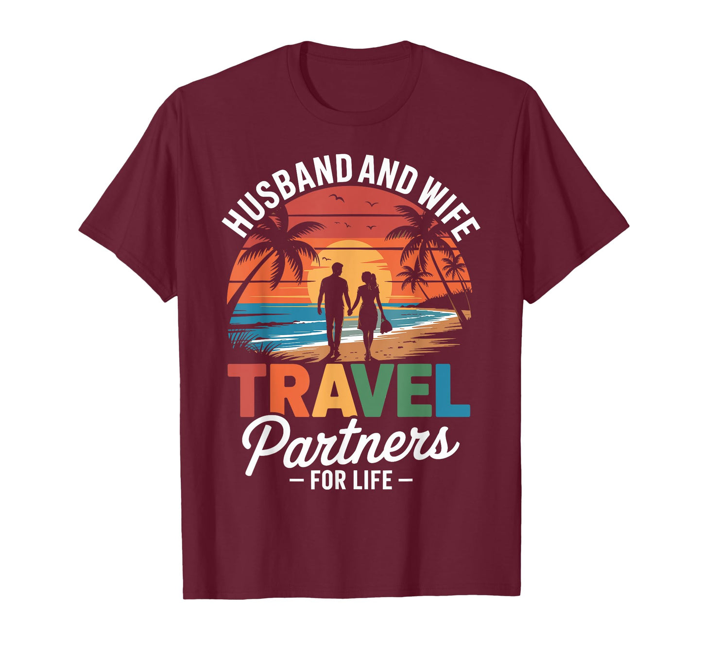 Husband and Wife Cruising Partners for Life Couples Cruise T-Shirt