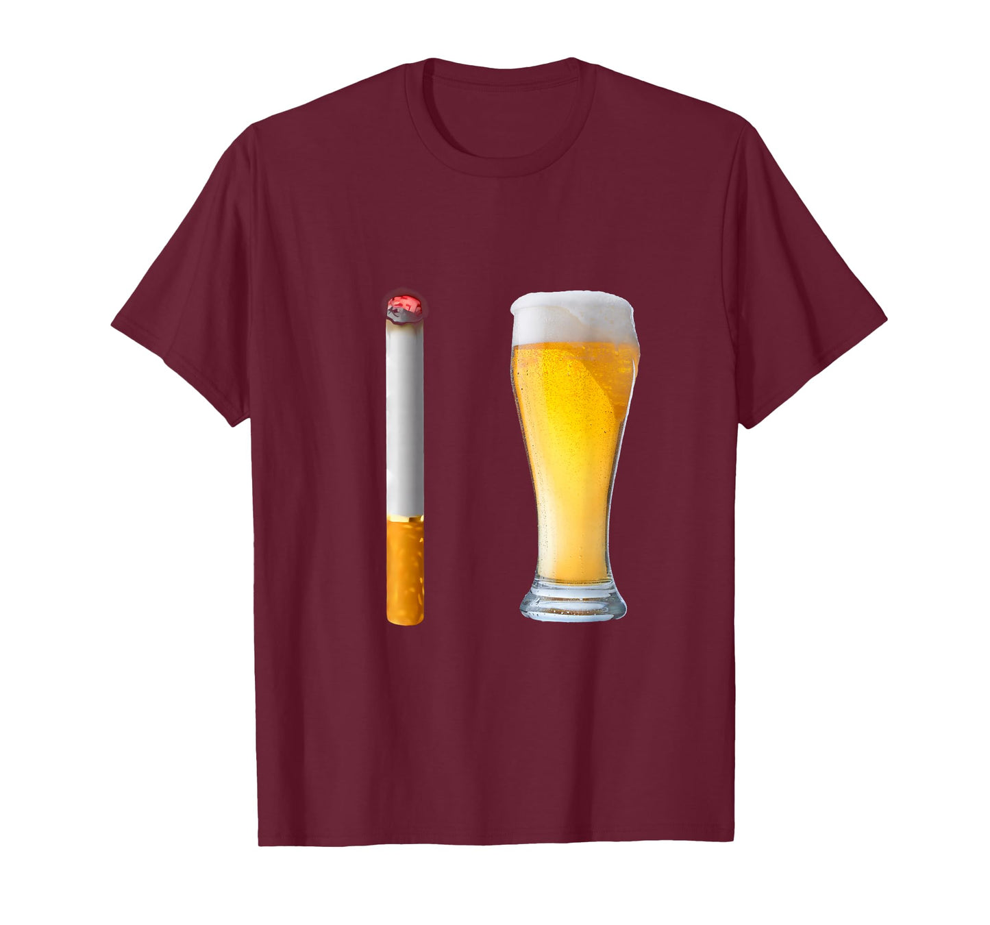 Vintage Beer and Cigarette Combo Bar Life Chill Design T-Shirt