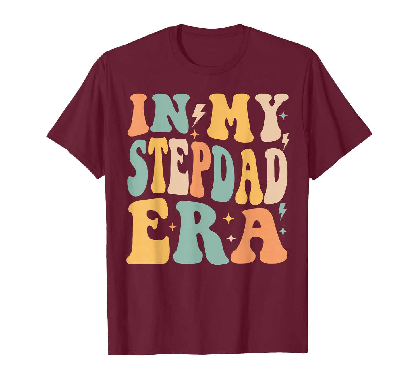 Retro Groovy In My Stepdad Era Father's Day T-Shirt