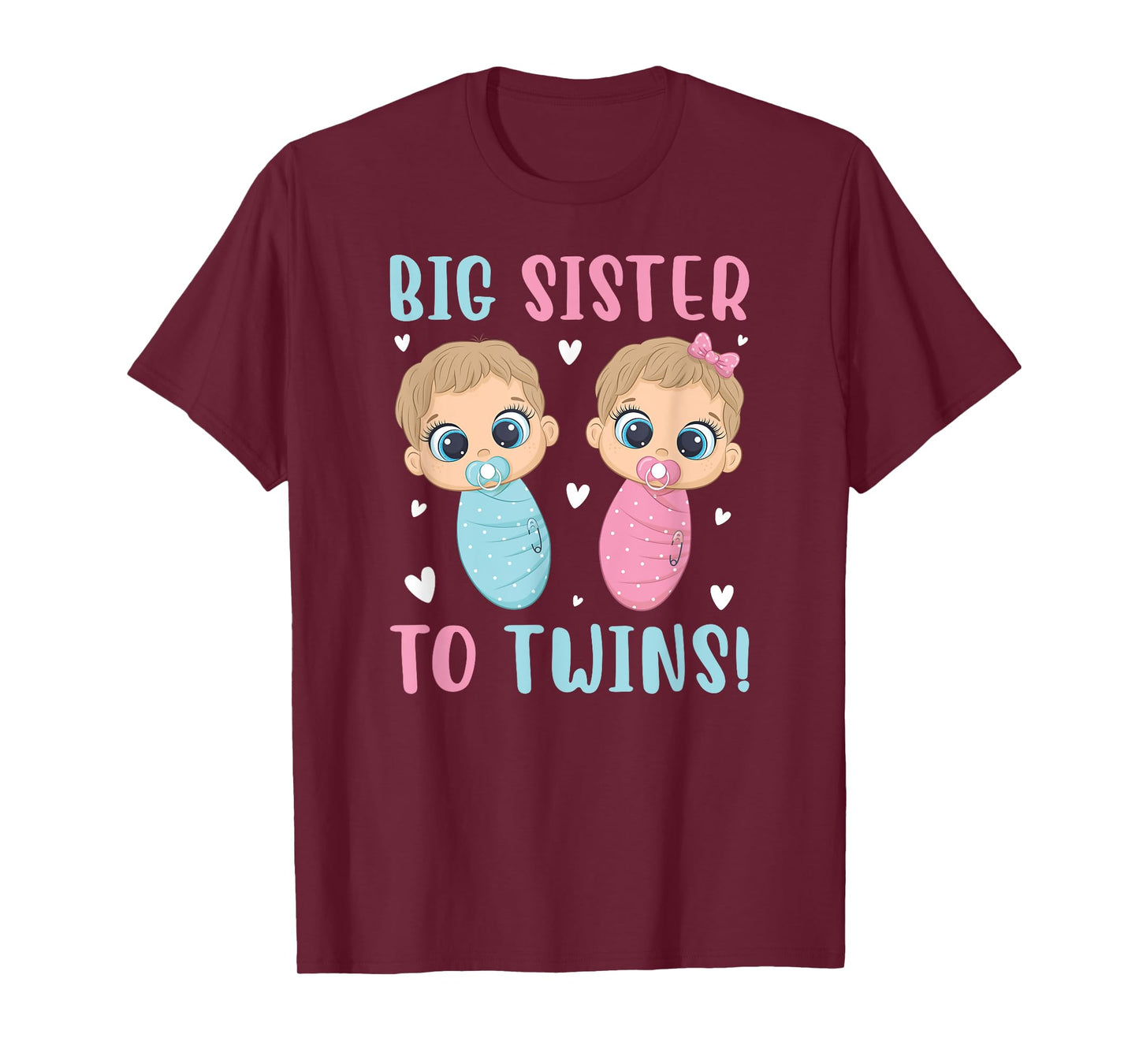 Big Sister Of Twins Big Sister Proud Big Twin Sister T-Shirt