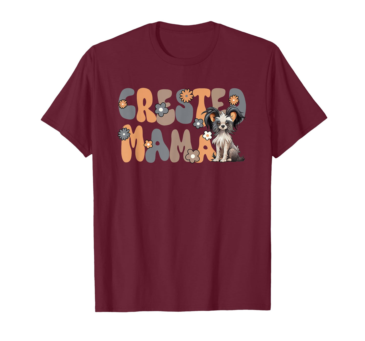 Chinese Crested Dog Groovy World's Best Crested Mama T-Shirt