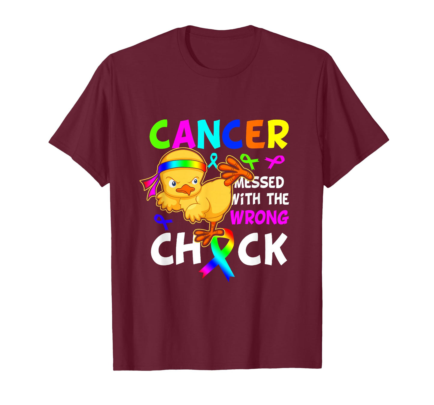 Cancer Messed With Wrong Chick Funny Cancer Warrior T-Shirt
