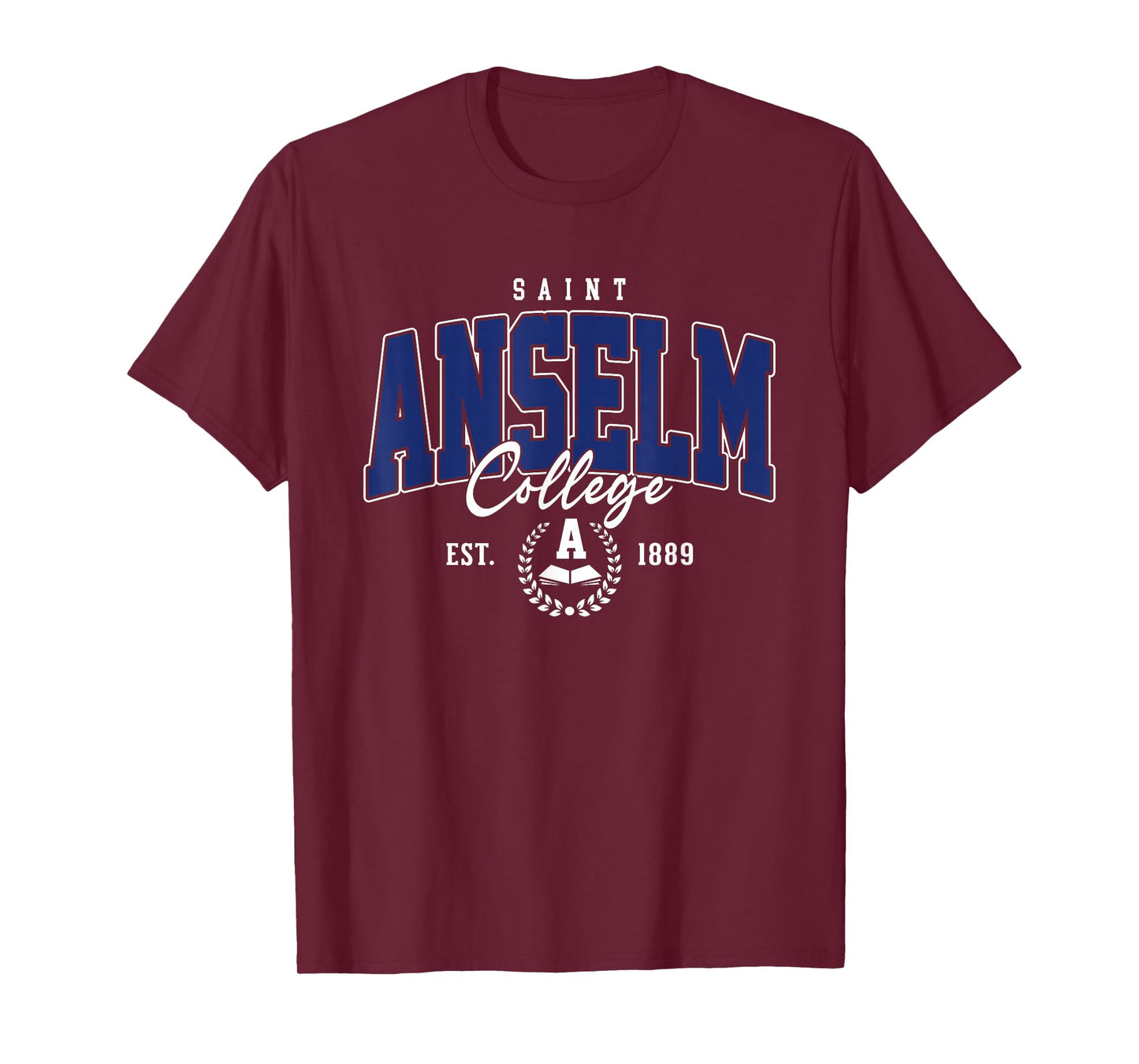 Saint Anselm Vintage Arch Athletic Sports Tee for Men Women T-Shirt