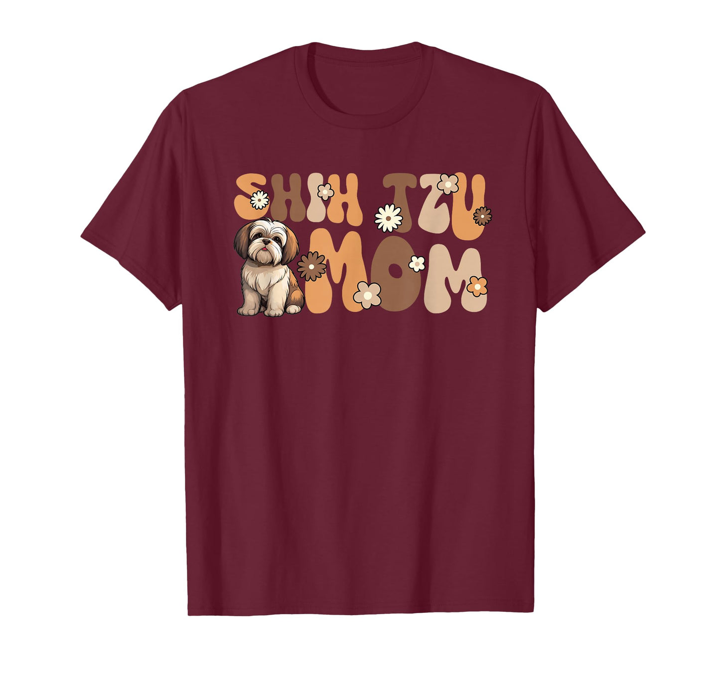 Shih Tzu Groovy World's Best Shih Tzu Mom T-Shirt