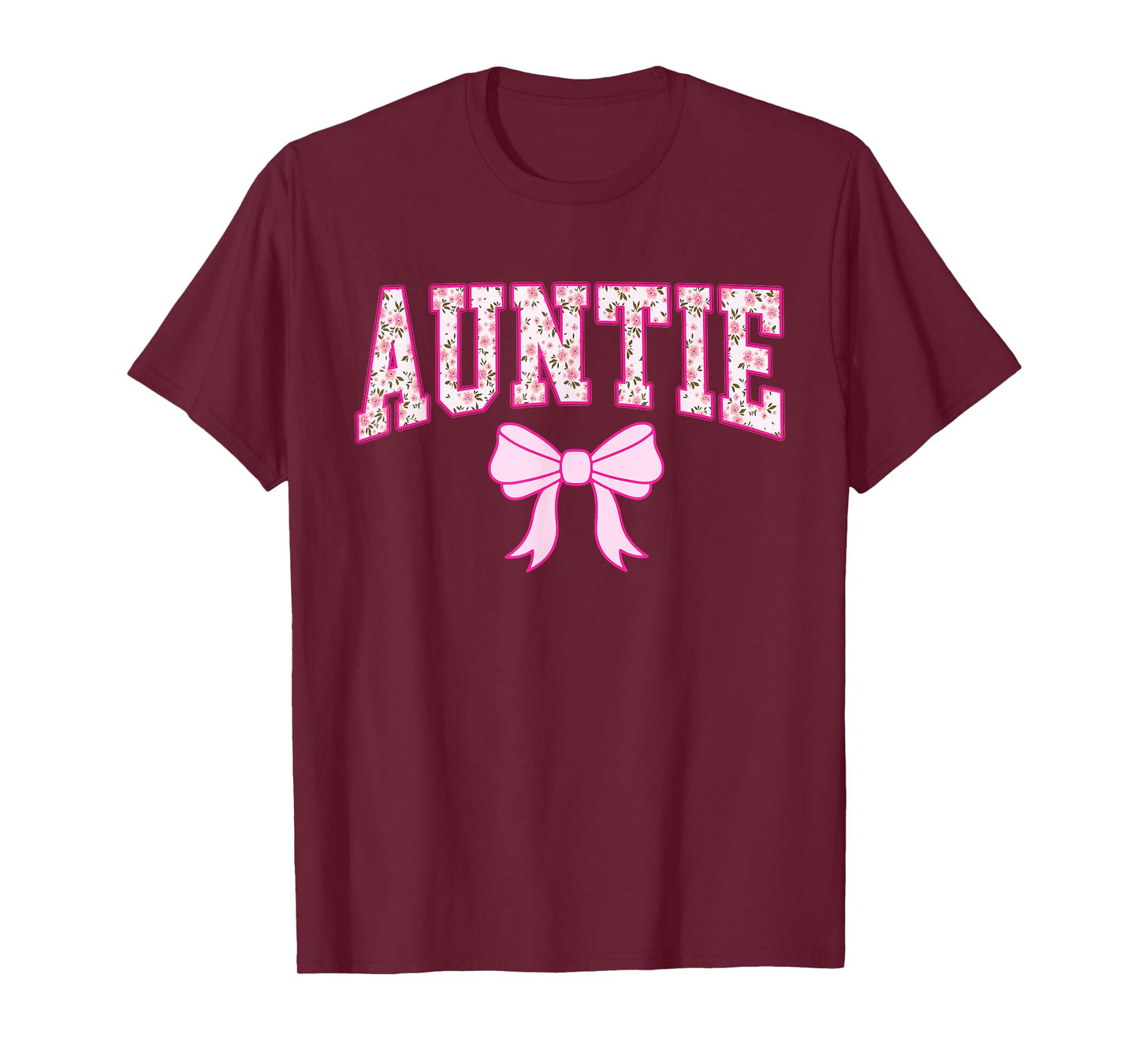 Auntie Coquette Bow Retro Pink Aesthetic Mother's Day Aunt T-Shirt