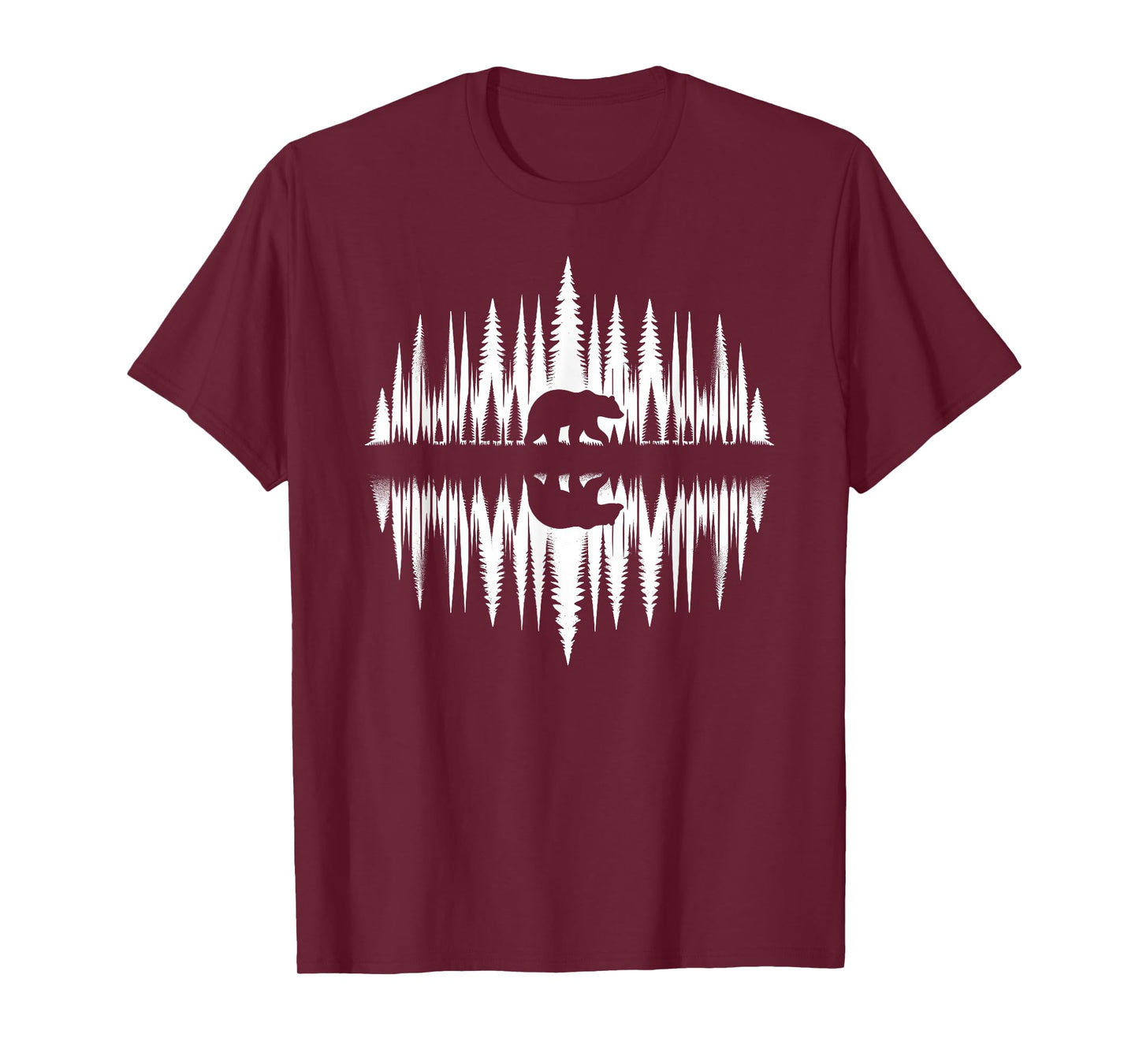 Wildlife Nature Trees Reflection Bear Outdoor Forest T-Shirt