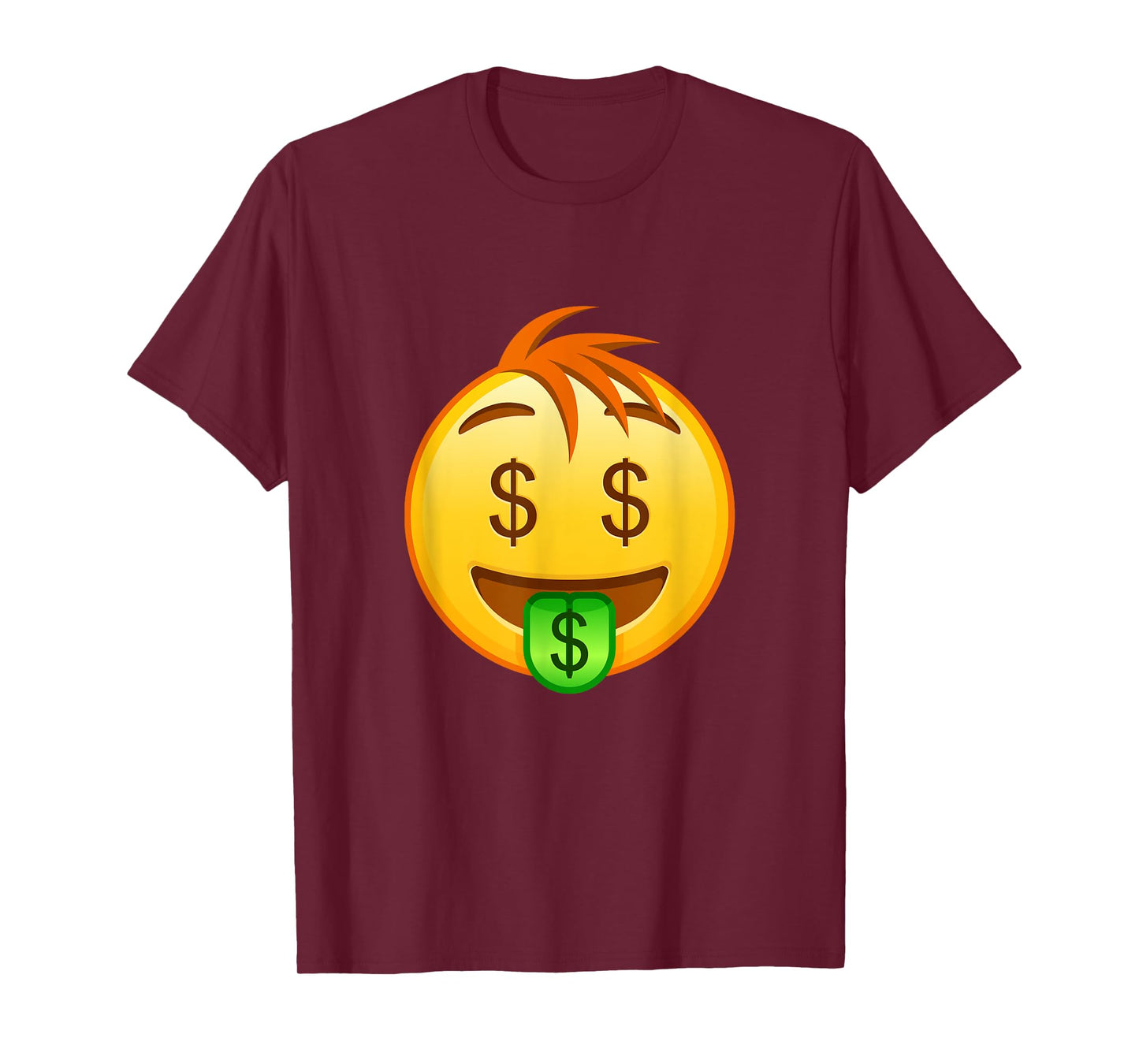 Money Emoticon Mouth Face with Dollar Sign Eyes Rich T-Shirt
