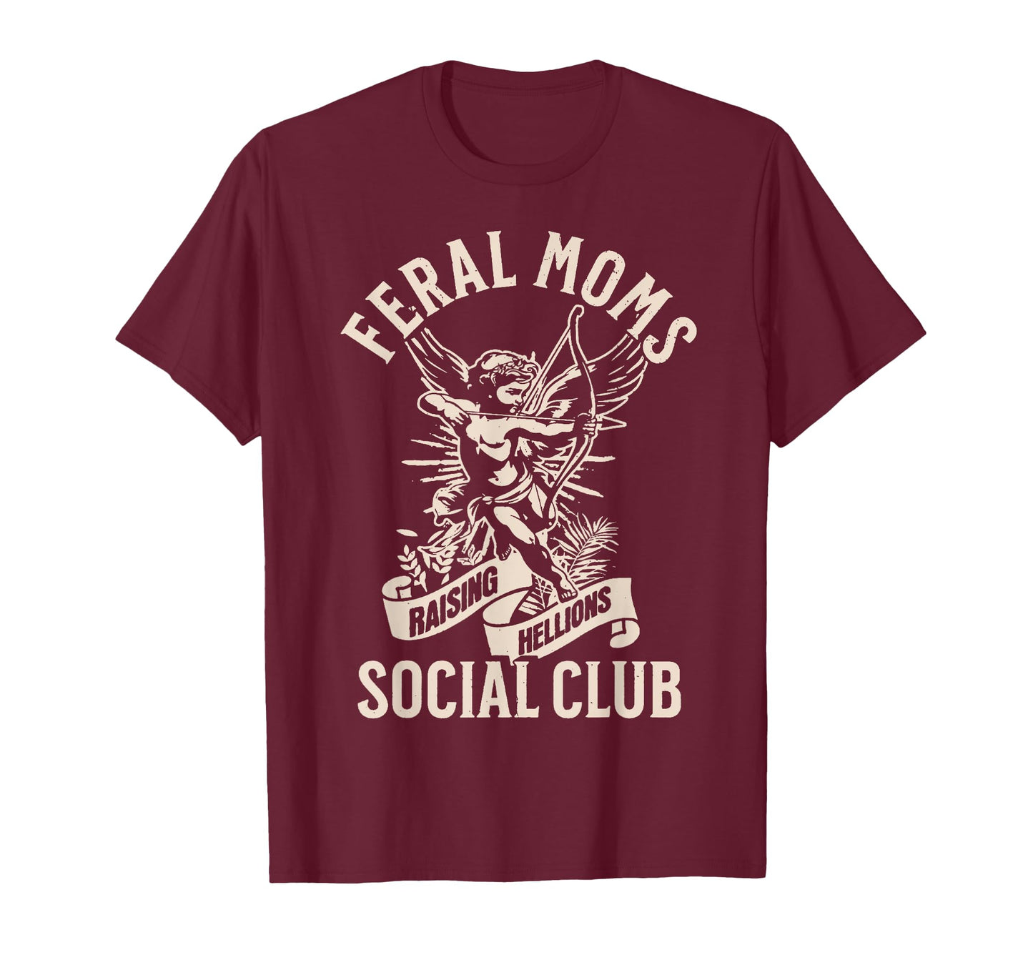 Feral Moms Raising Hellions Social Club, Feral Wife Mom Life T-Shirt