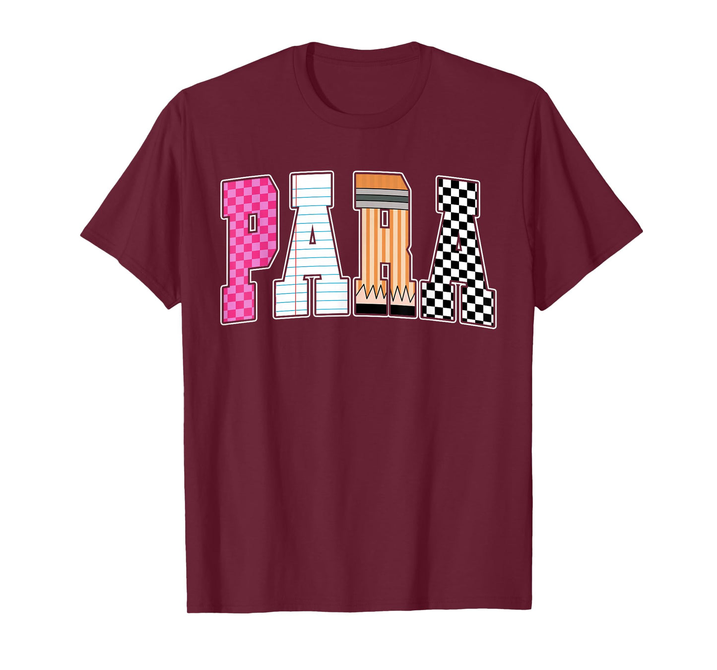 Back to School Teacher para, Preppy Checkered para Life T-Shirt