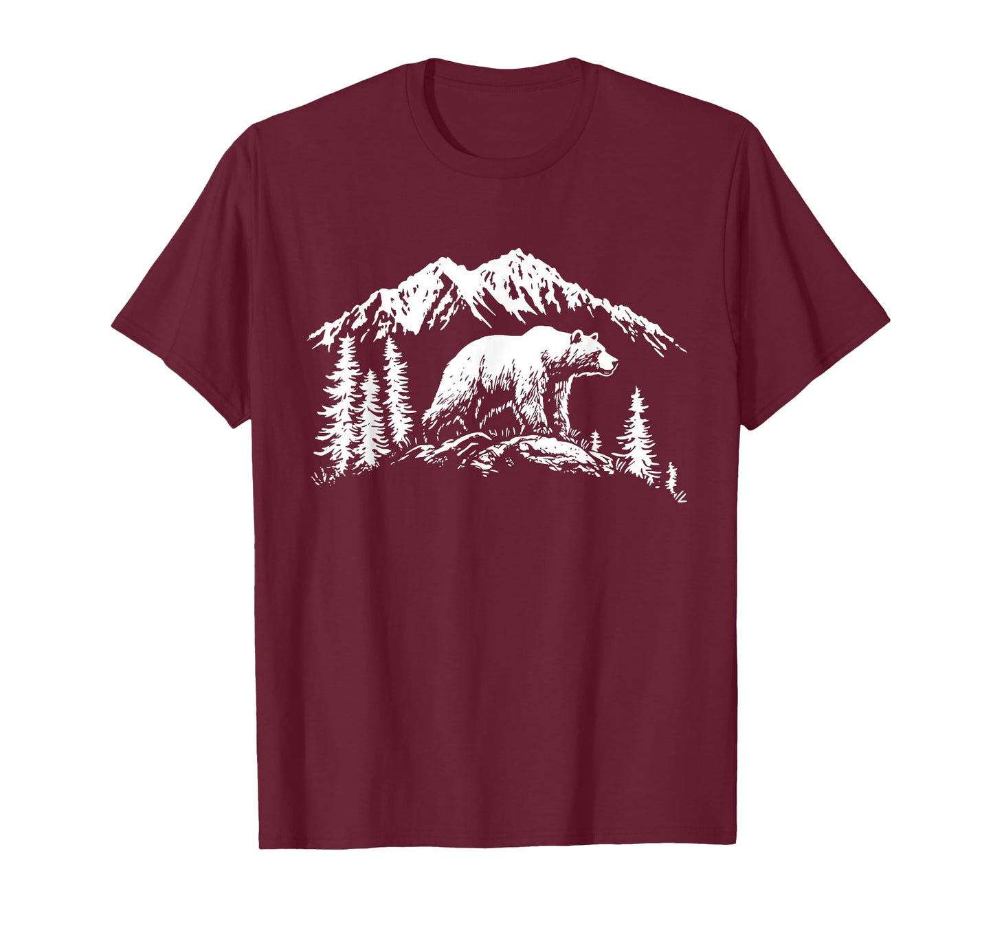 Grizzly Forest Wildlife Mountain T-Shirt