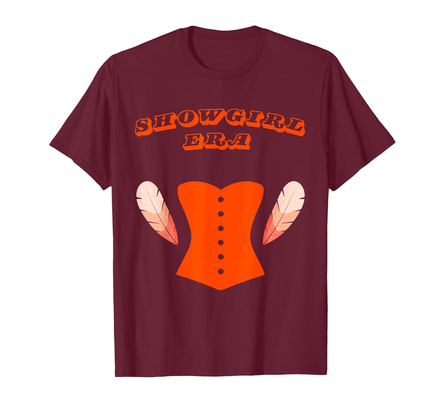 Showgirl Era Corset Feathers Cabaret T-Shirt