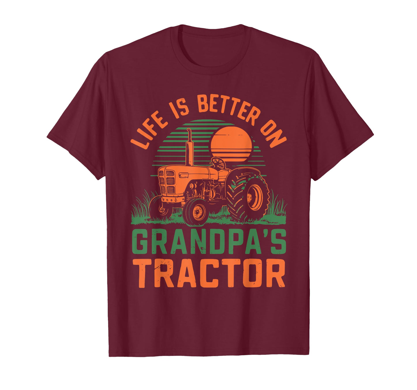 Young Farmer Tractor Boy Life Is Better On Grandpa's Tractor T-Shirt