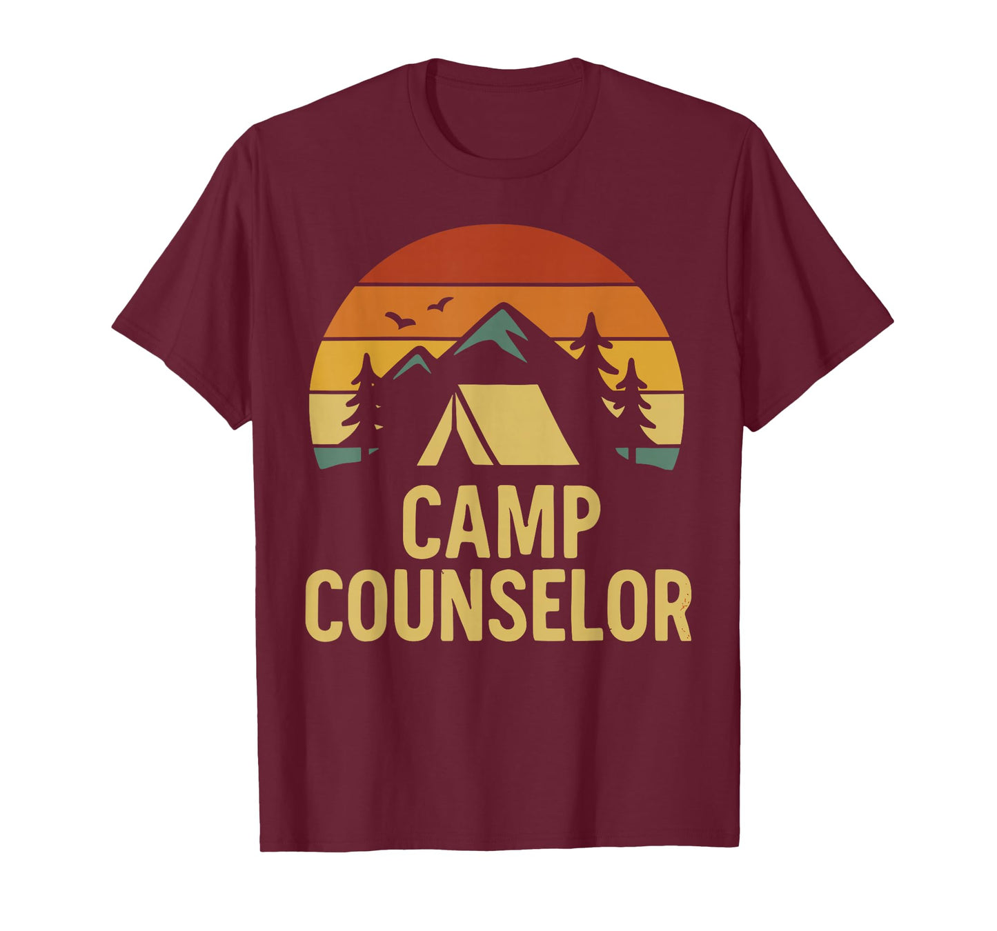 Retro Camp Counselor Tent Summer Outdoor T-Shirt