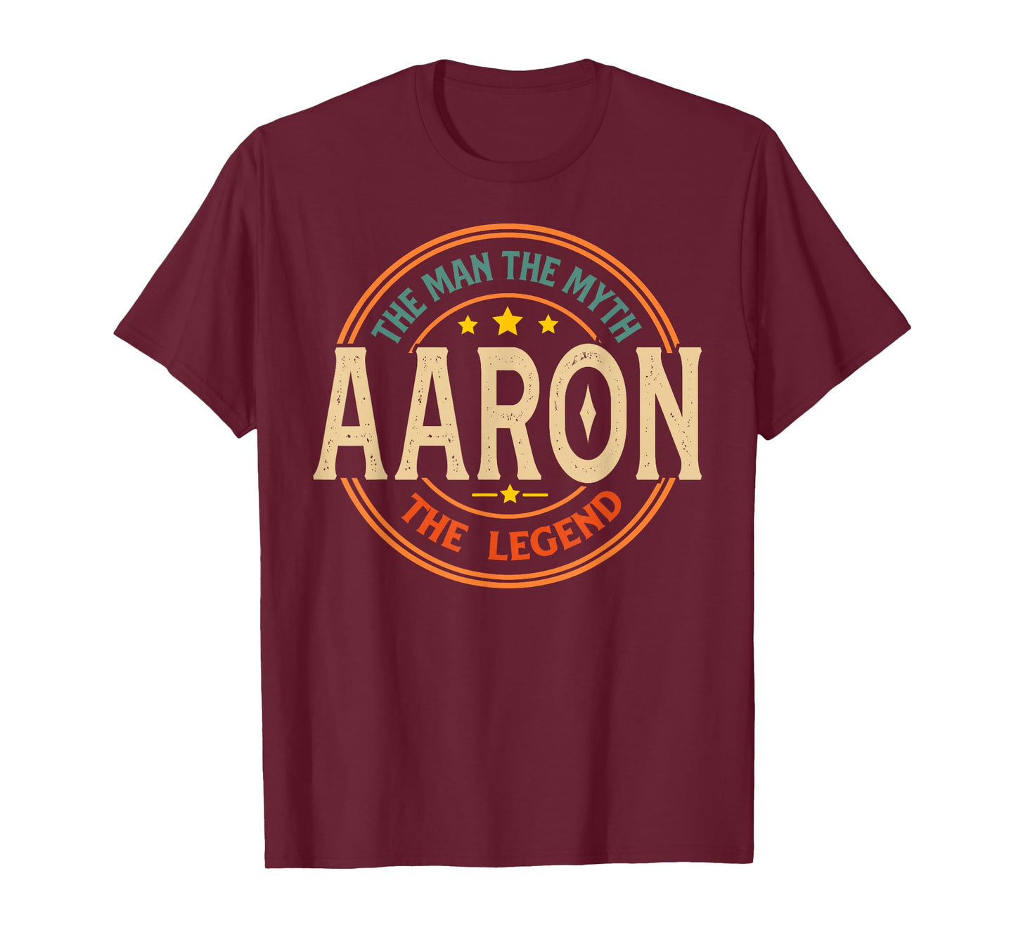 AARON The Man The Myth The Legend Vintage Personalized T-Shirt