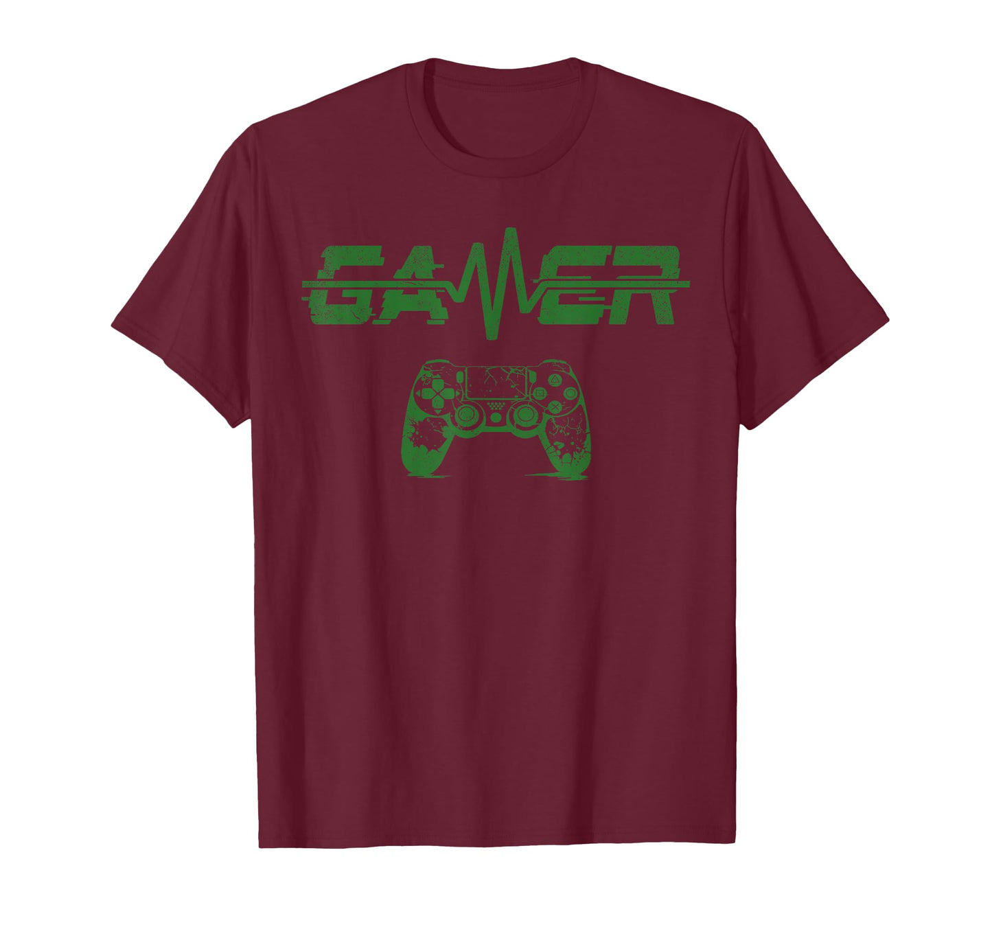 Gamer Heartbeat Video Games Gaming Boys Teens Men T-Shirt