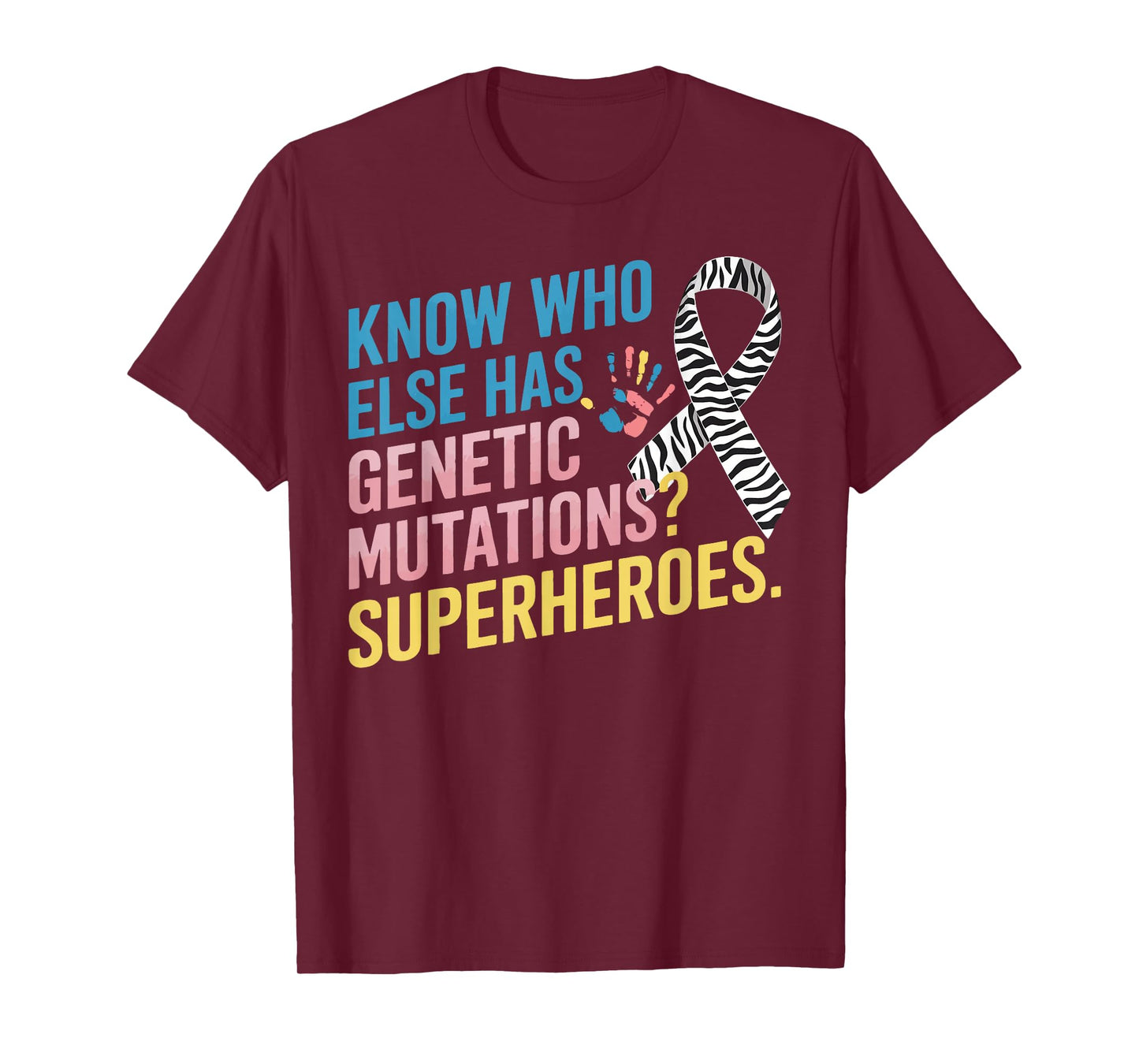 Genetic Mutations Awareness Superheroes Support Ribbon T-Shirt