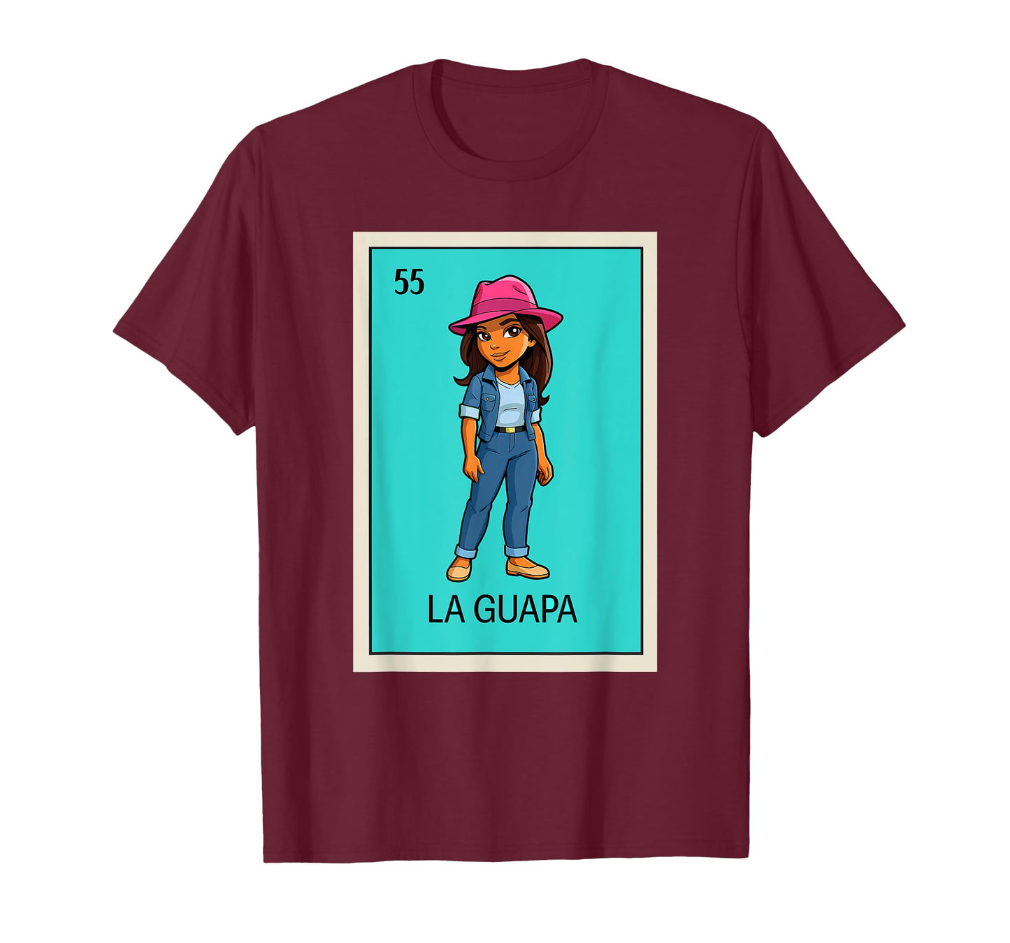 Mexican Lottery Designs Mexican La Guapa Cute Pretty Girl T-Shirt