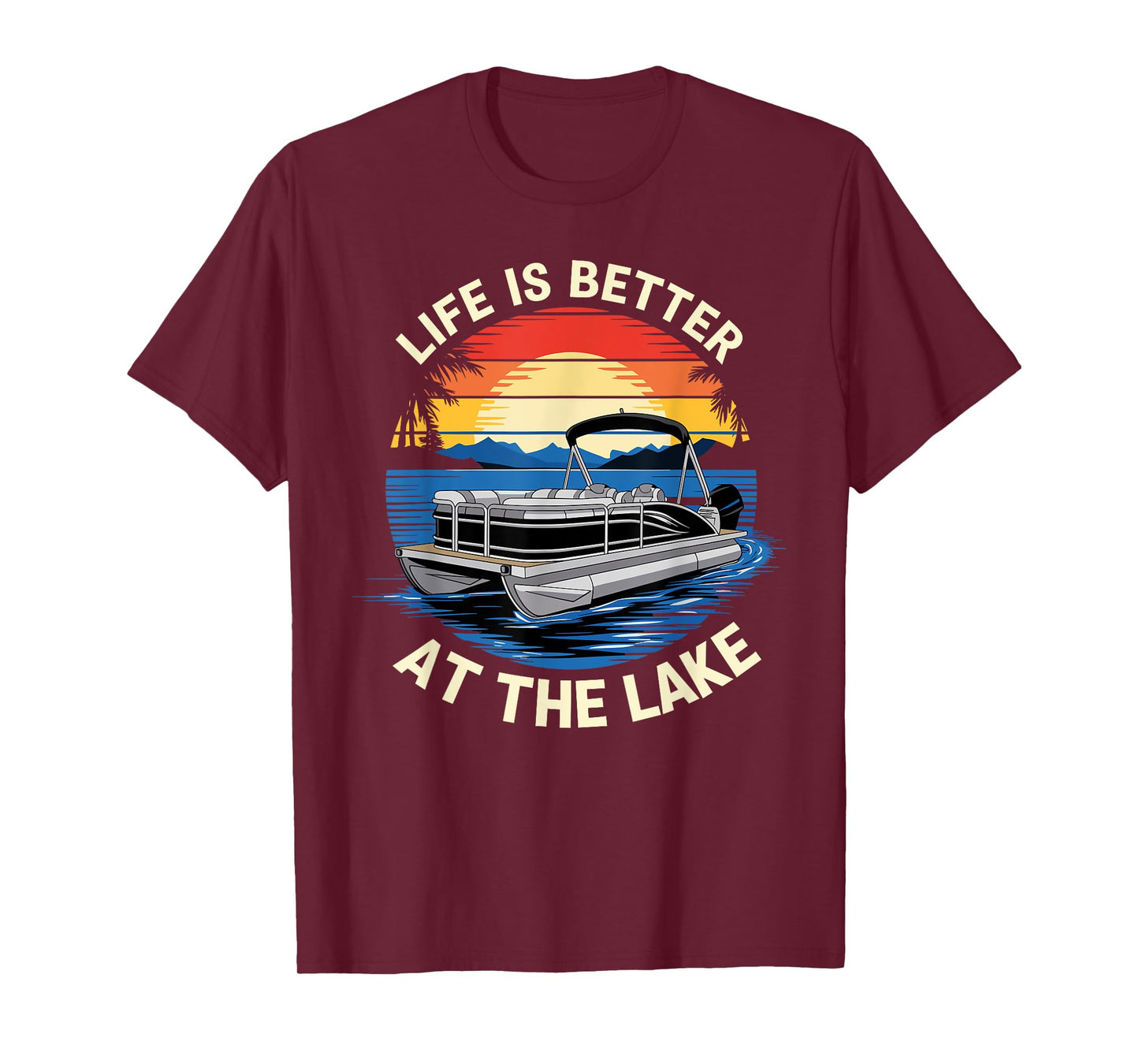 Pontoon Design for Men Women Pontoon Captain Pontoon Boat T-Shirt