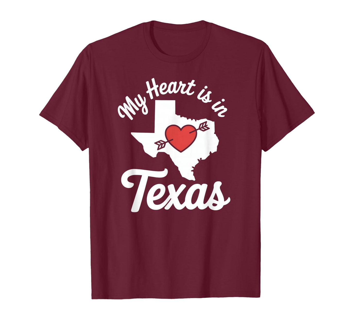 My Heart is in Texas Cute Texas Love T-Shirt