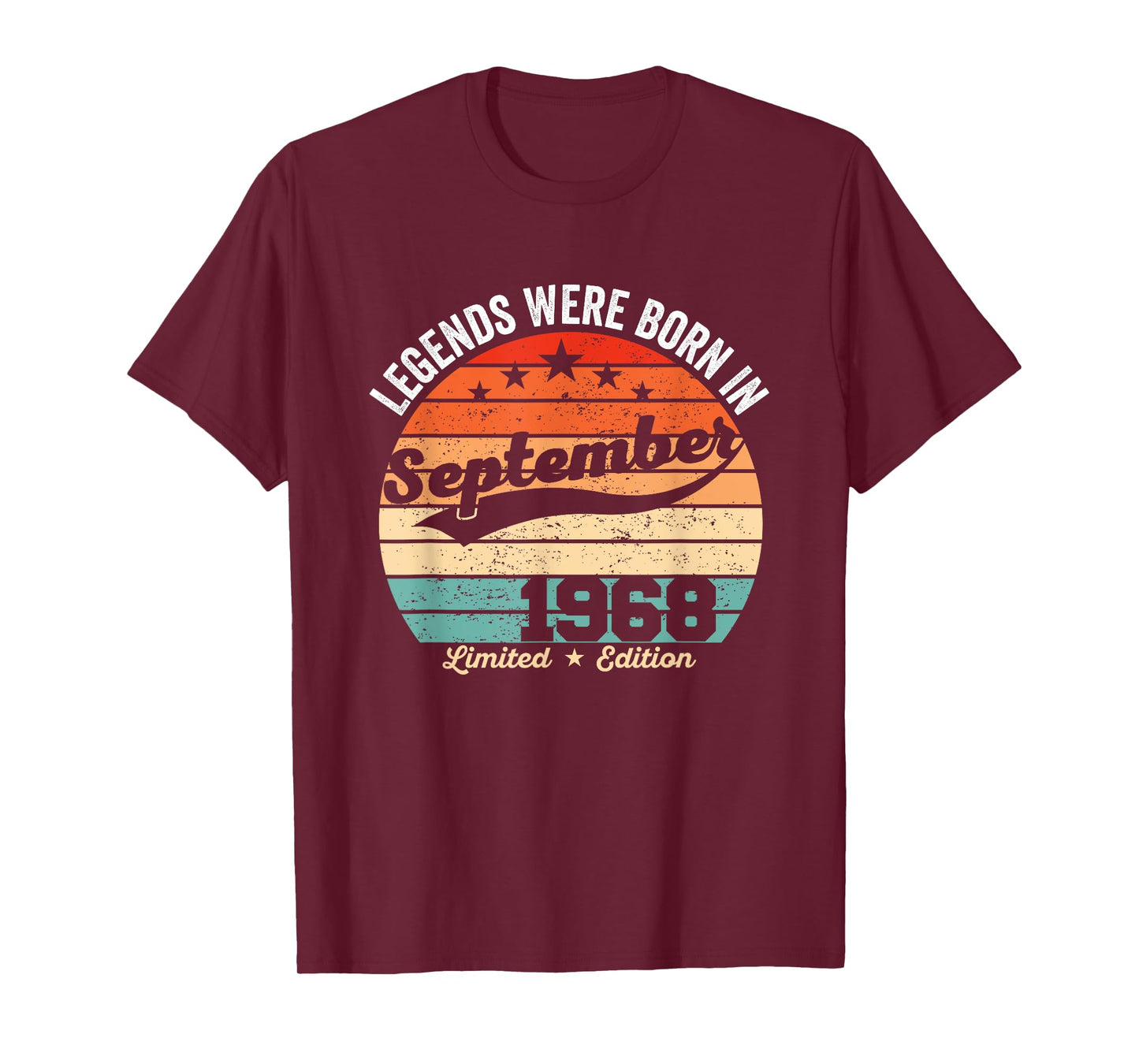 Vintage 57th Birthday Legends Were Born In September 1968 T-Shirt
