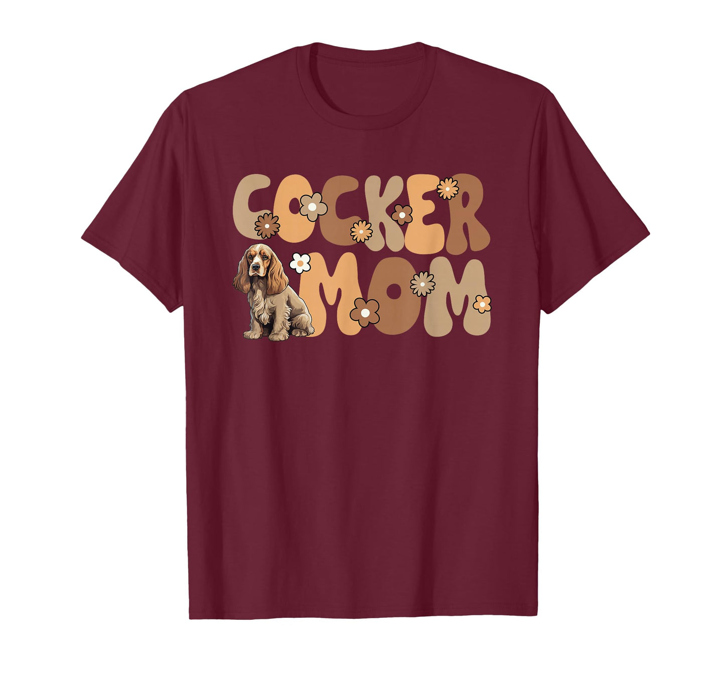 English Cocker Spaniel Groovy World's Best Cocker Mom T-Shirt