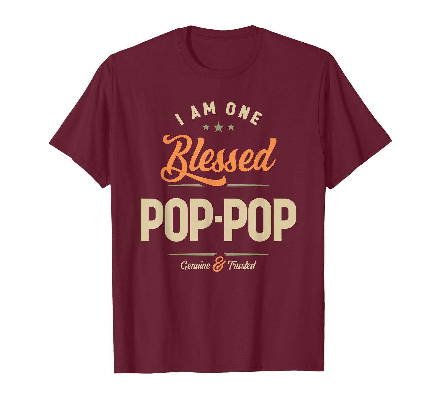I Am One Blessed Pop-Pop Family Grandpa T-Shirt