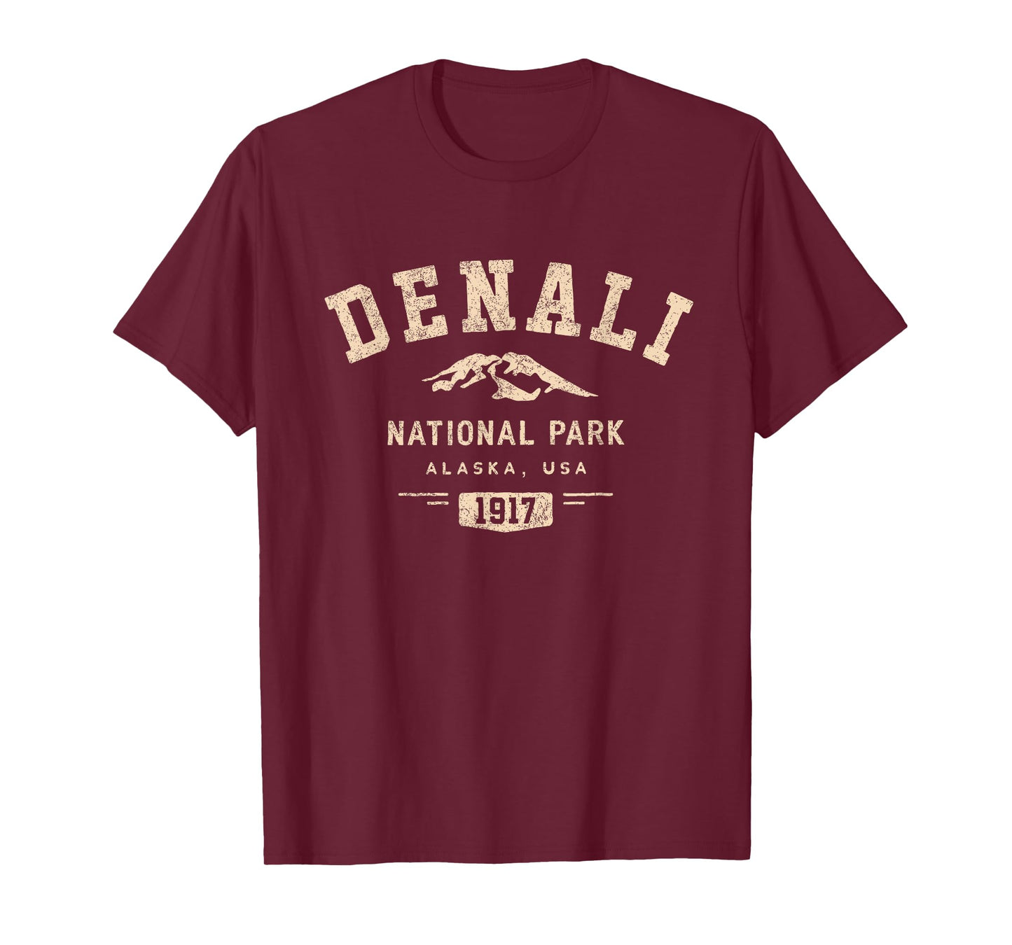 Denali National Park Alaska USA 1917 Sports Athletic T-Shirt