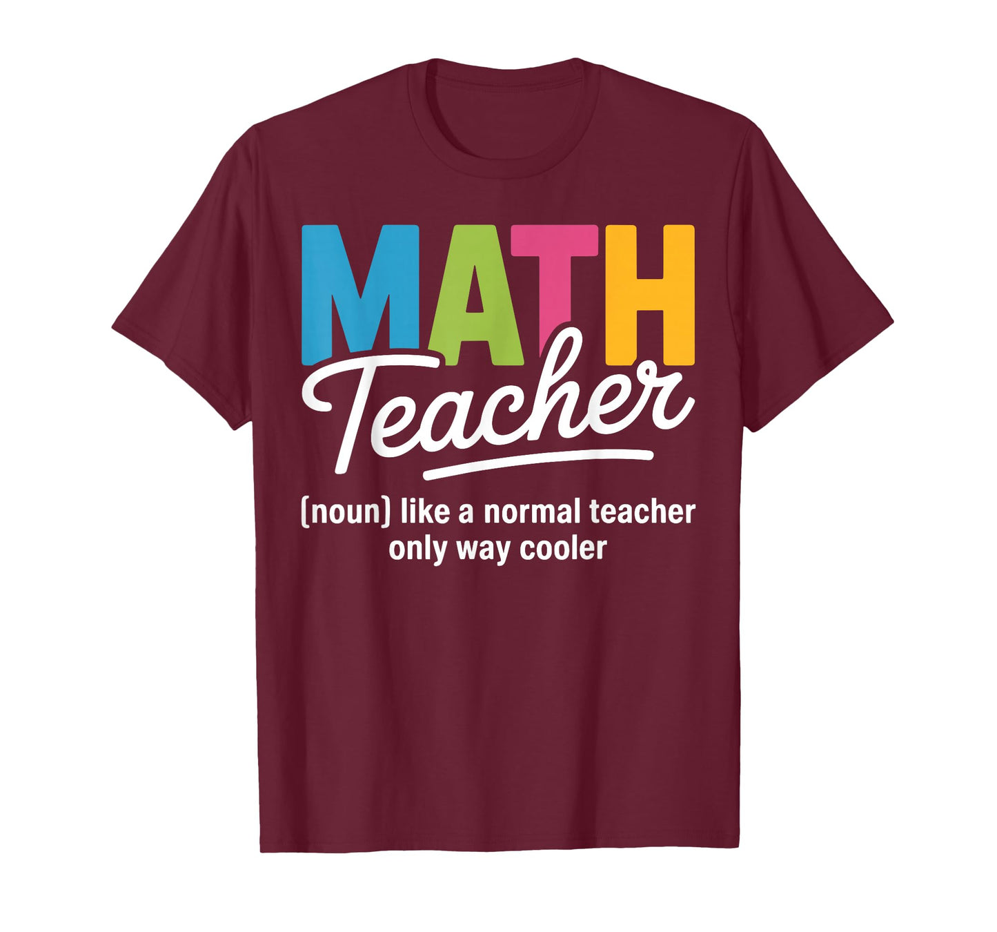 Math Teacher Definition Funny Back to School Retro Vintage T-Shirt