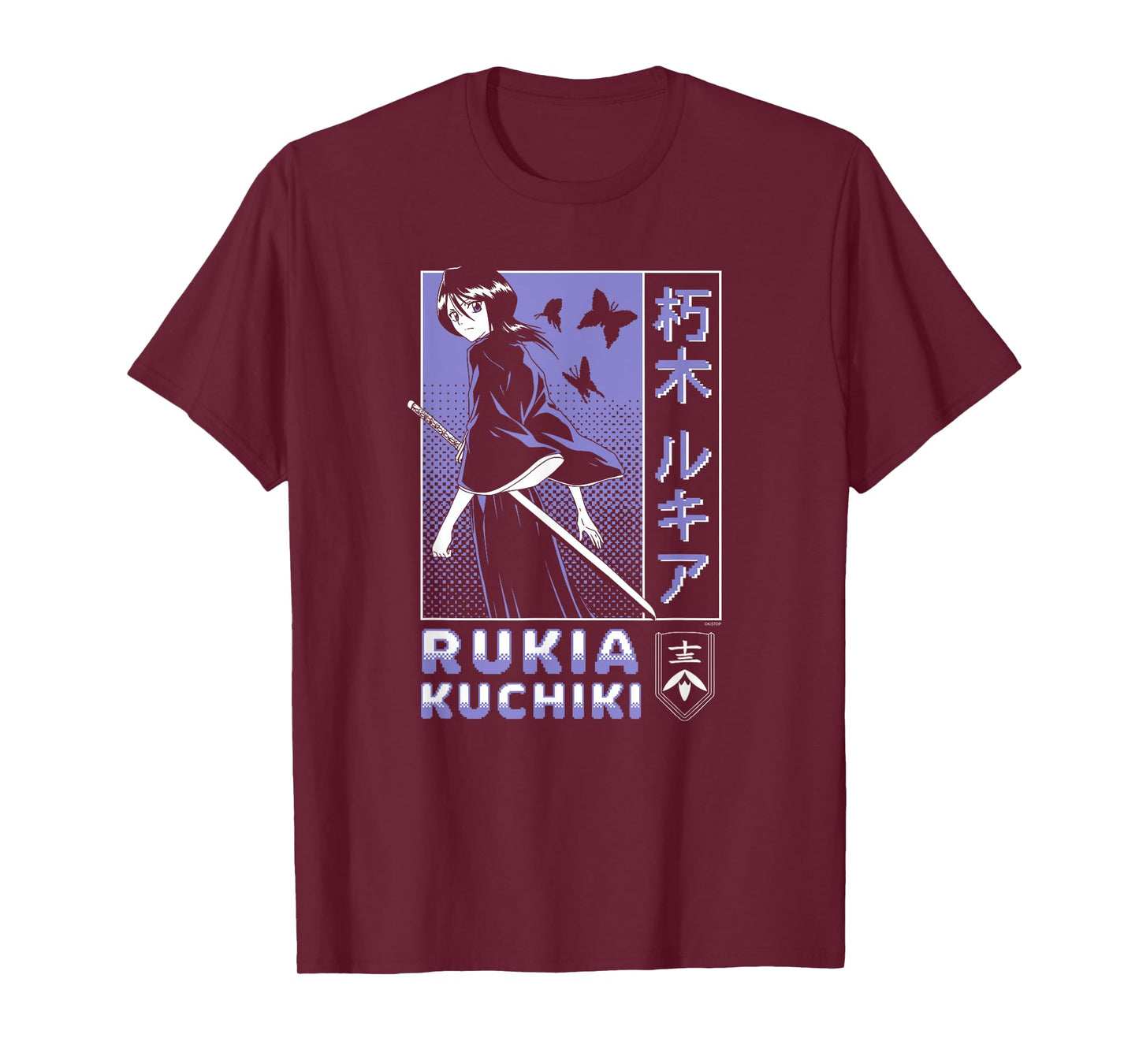 BLEACH Rukia Kuchiki Pixelated Background Anime T-Shirt
