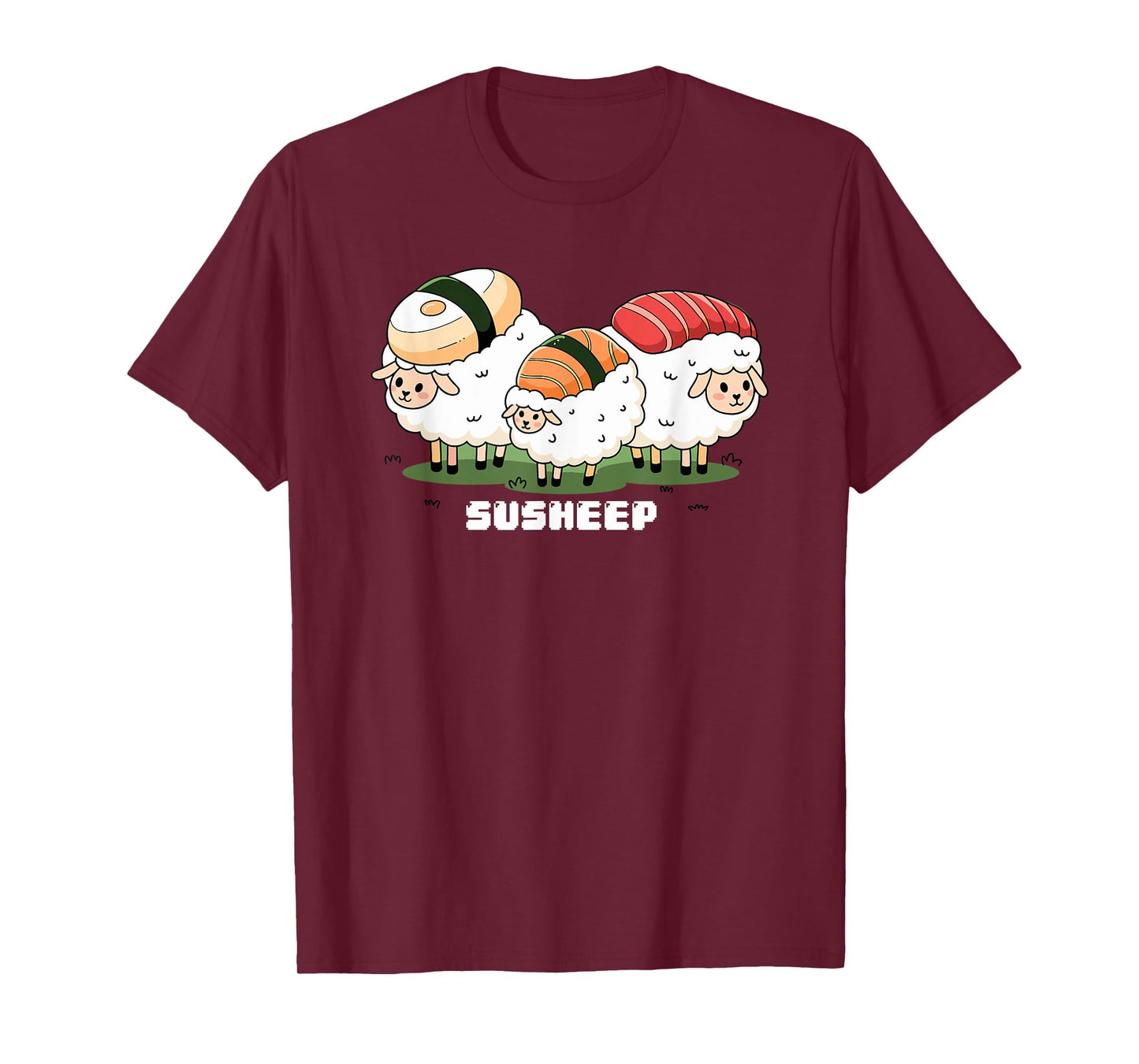 Susheep Funny Sushi Sheep Food Pun Kawaii Animal Tee T-Shirt