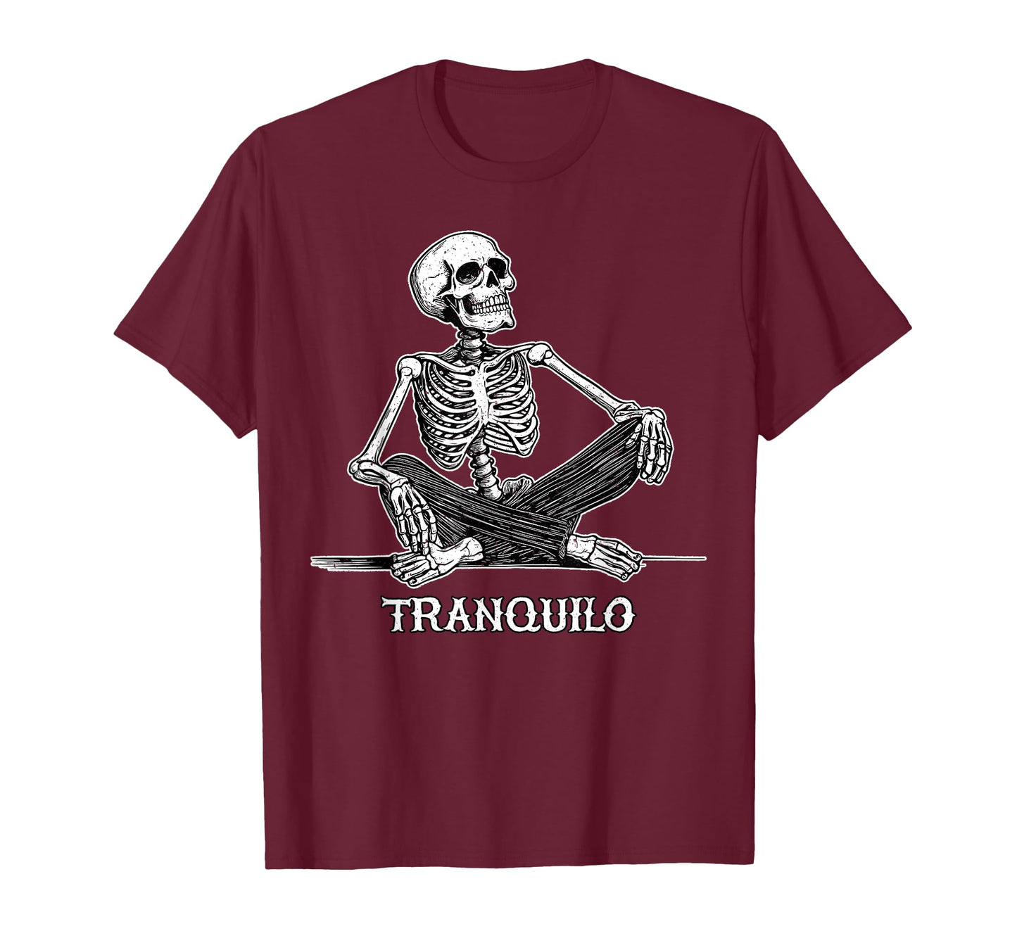 Calaca Tranquilo Relaxed Skeleton Design T-Shirt