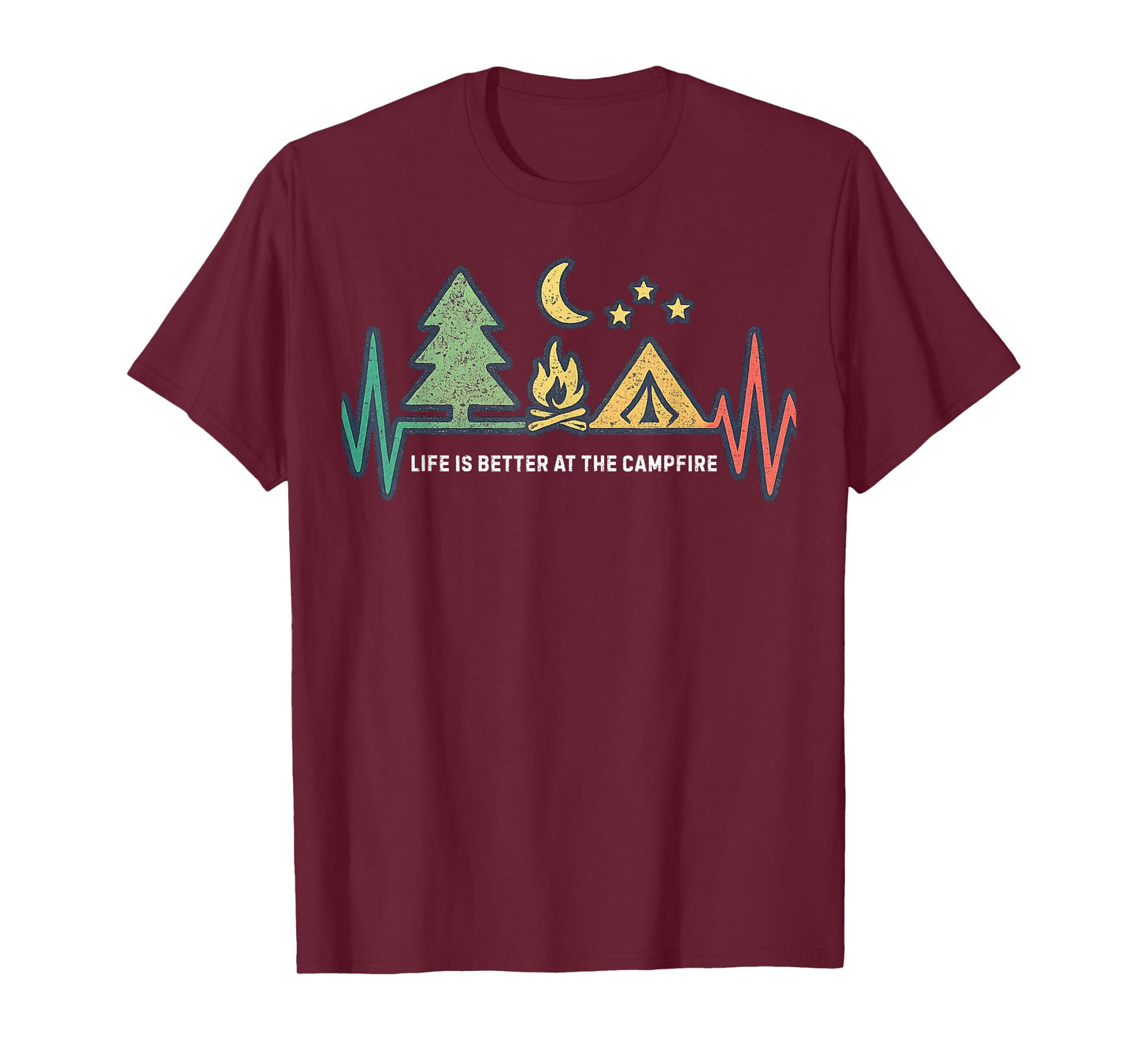 Life is Better at The Campfire Vintage Camping Funny Camping T-Shirt