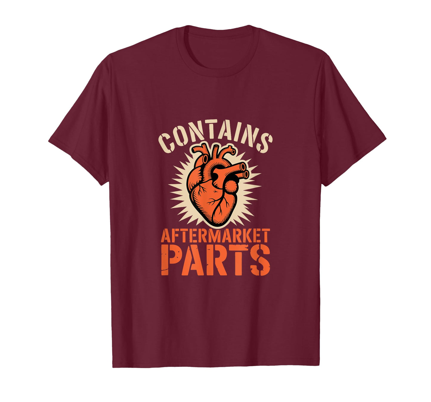 Contains Aftermarket Parts Pacemaker Heart Funny Medical T-Shirt