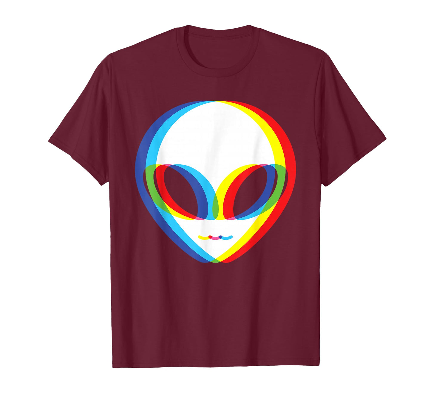Alien Head Glitch UFO Alien Lover T-Shirt