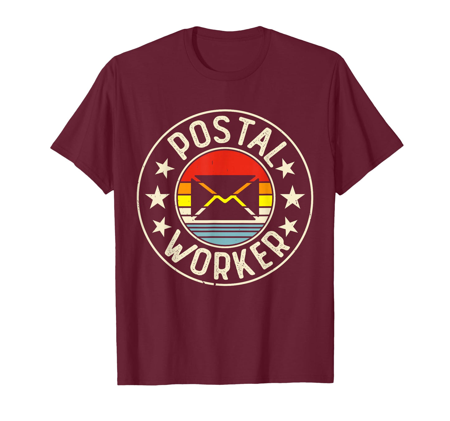 Postal Worker Sunset Vintage Retro T-Shirt