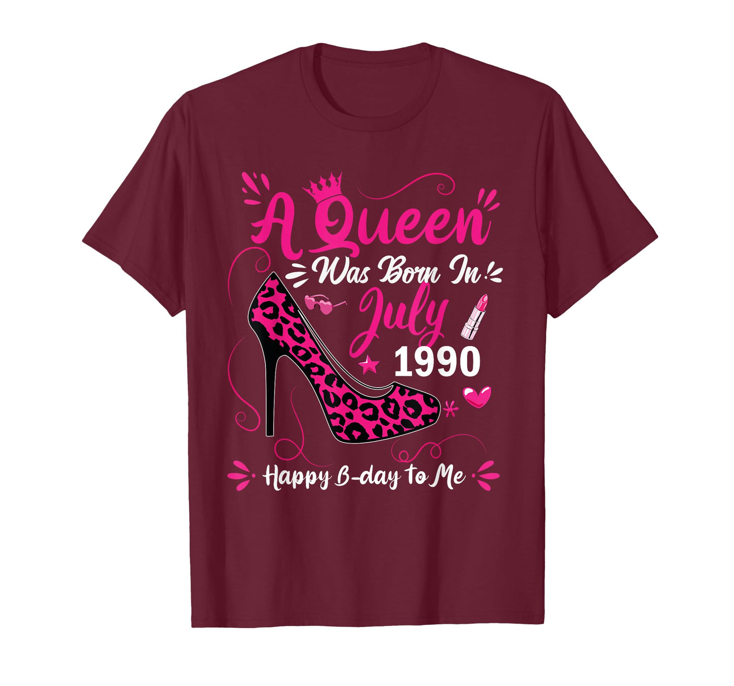 35th Birthday High Heel A Queen Was Born In July 1990 T-Shirt