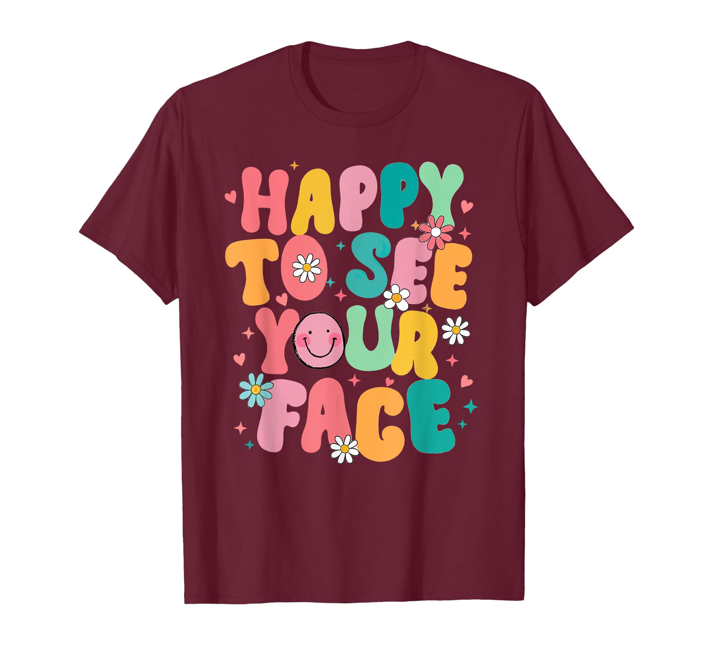 Happy To See Your Face Teacher Disco Ball Back To School T-Shirt