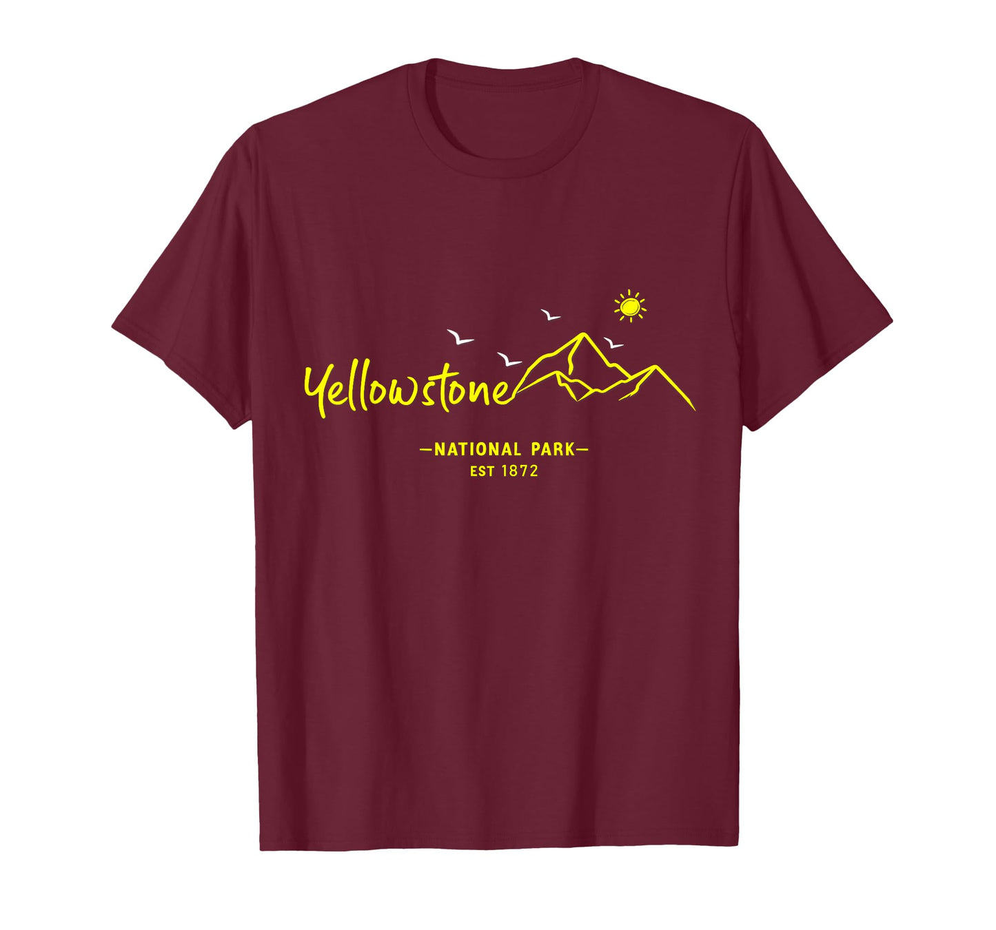 Yellowstone National Park Retro Mountains Hiking Souvenir T-Shirt