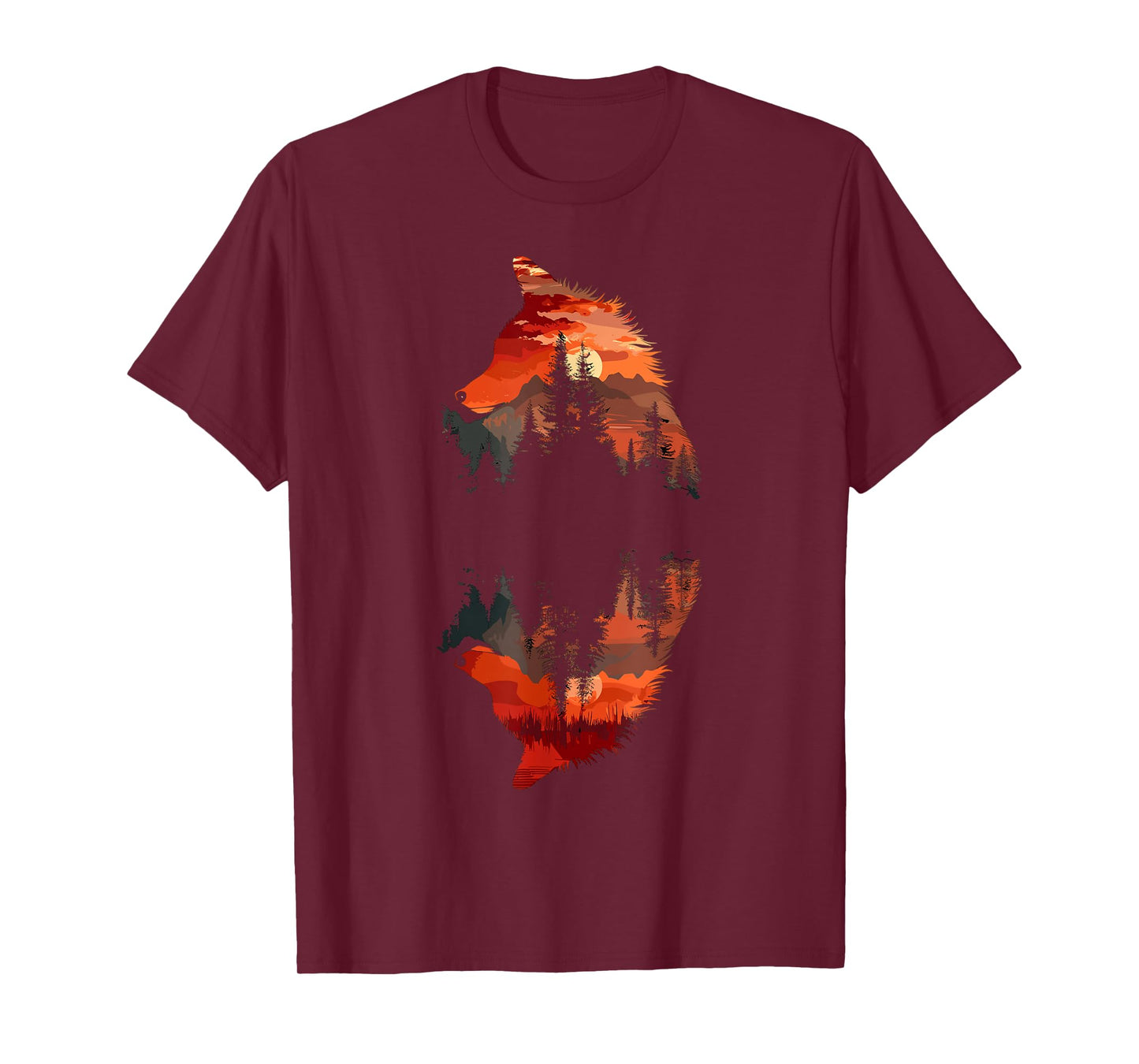 Fox Reflection Foxes Nature Wildlife T-Shirt