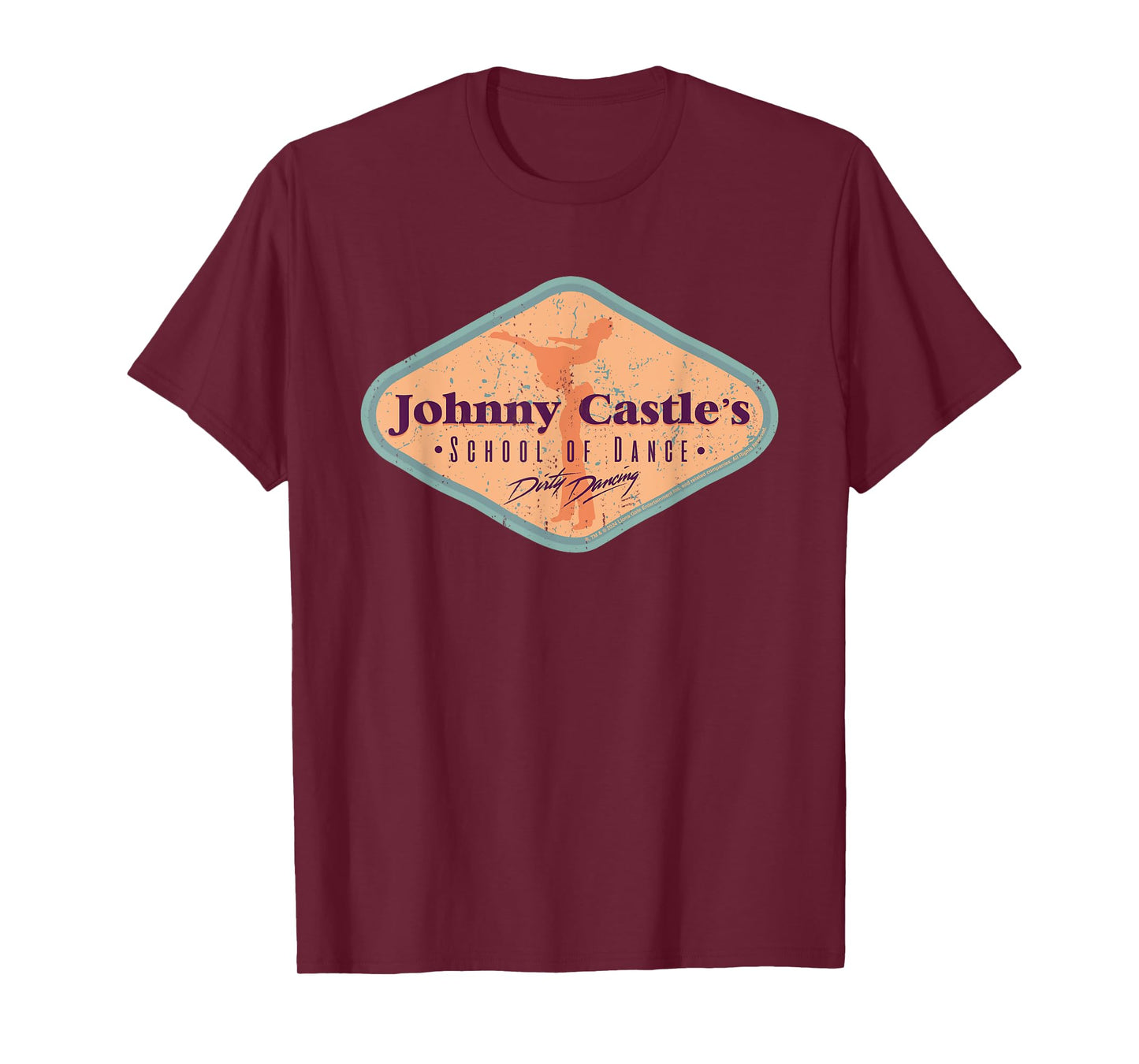 Dirty Dancing Johnny Castle's School Of Dance Badge T-Shirt