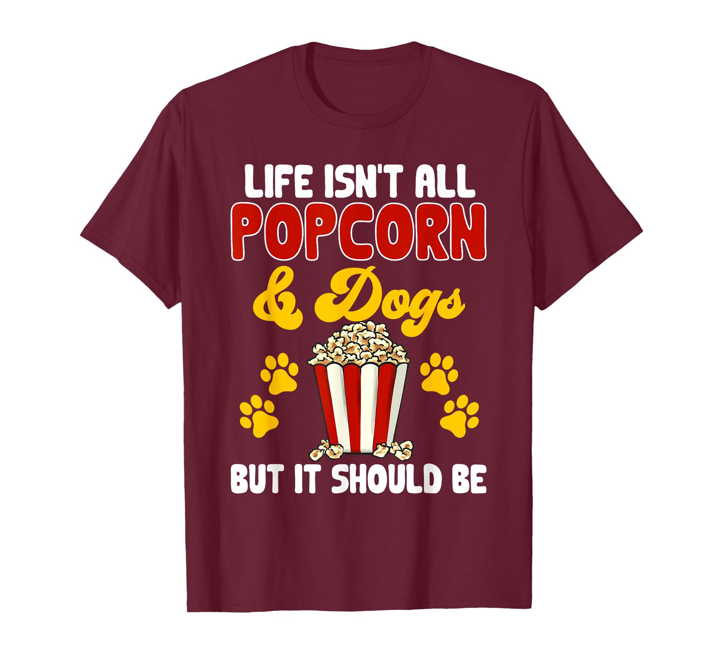 Popcorn Movie Night Snack Dogs Popcorn T-Shirt
